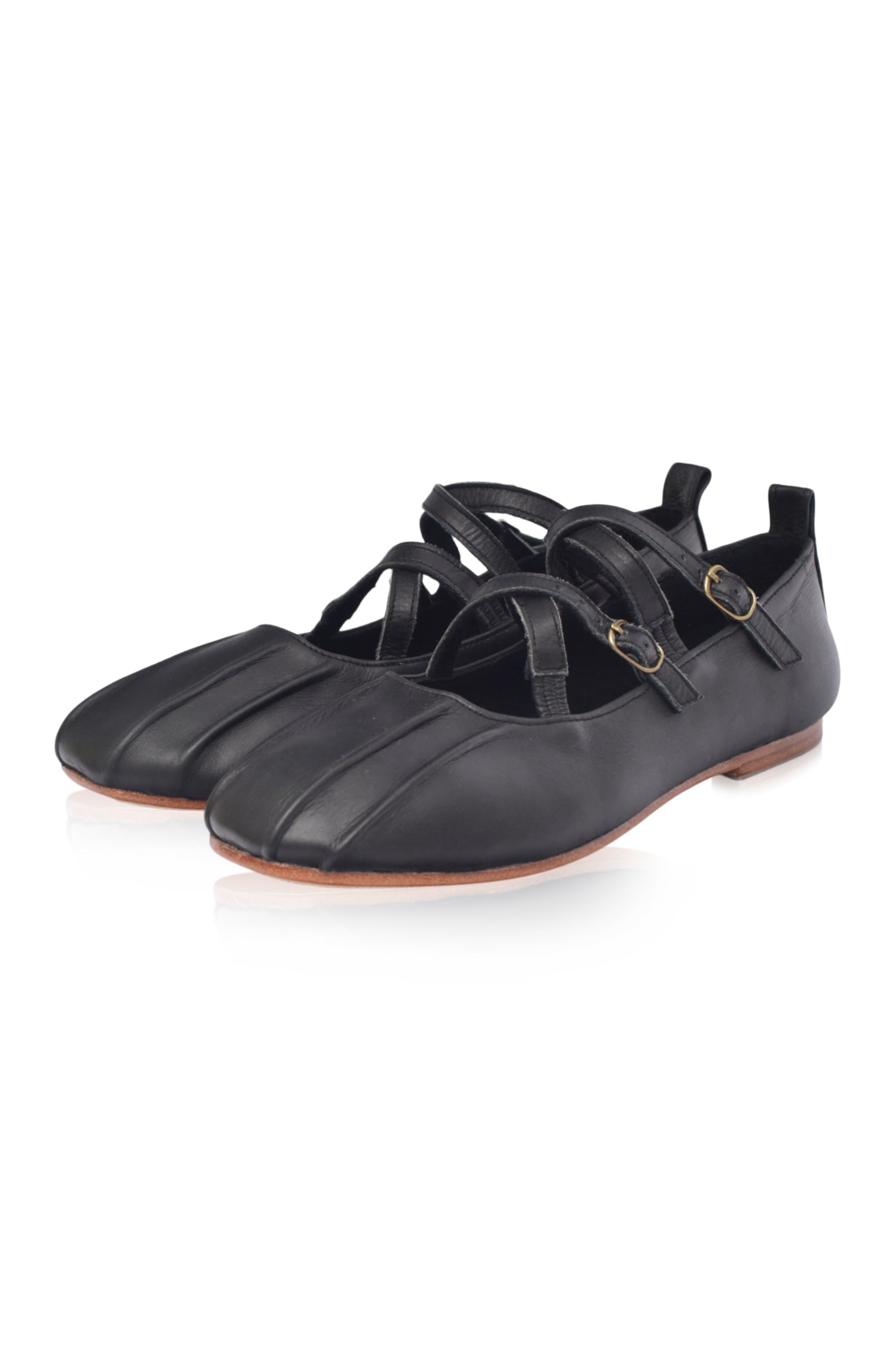 Obsession Criss Cross Leather Flats by Bali ELF