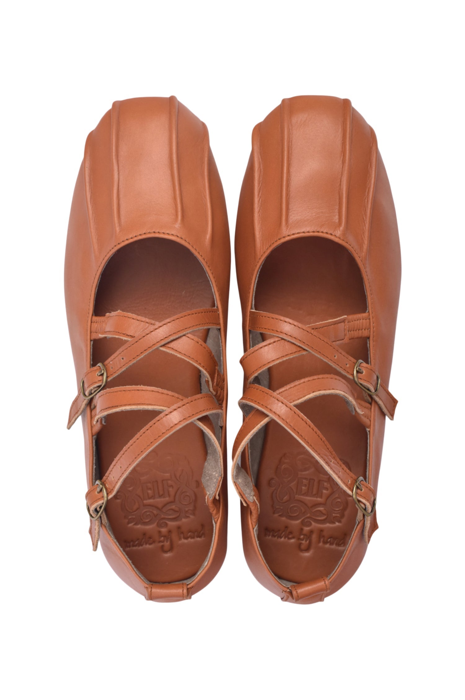 Obsession Criss Cross Leather Flats by Bali ELF