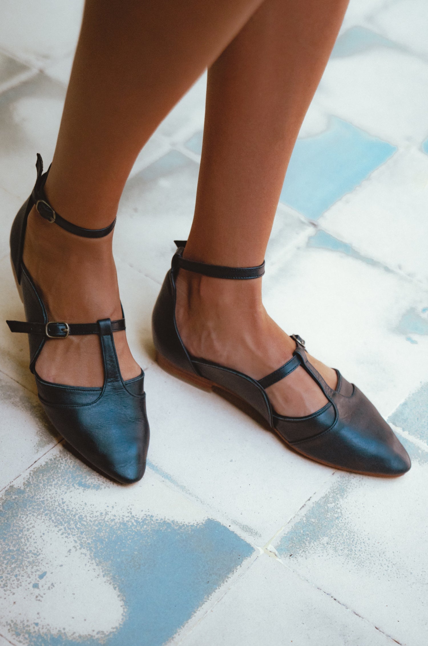 On The Go Leather Ballet Flats by Bali ELF