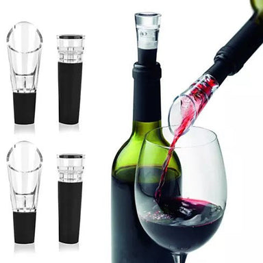  Pour And Preserve Wine Bottle Spouts And Stoppers Set Of 4 by VistaShops VistaShops Perfumarie