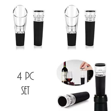  Pour And Preserve Wine Bottle Spouts And Stoppers Set Of 4 by VistaShops VistaShops Perfumarie