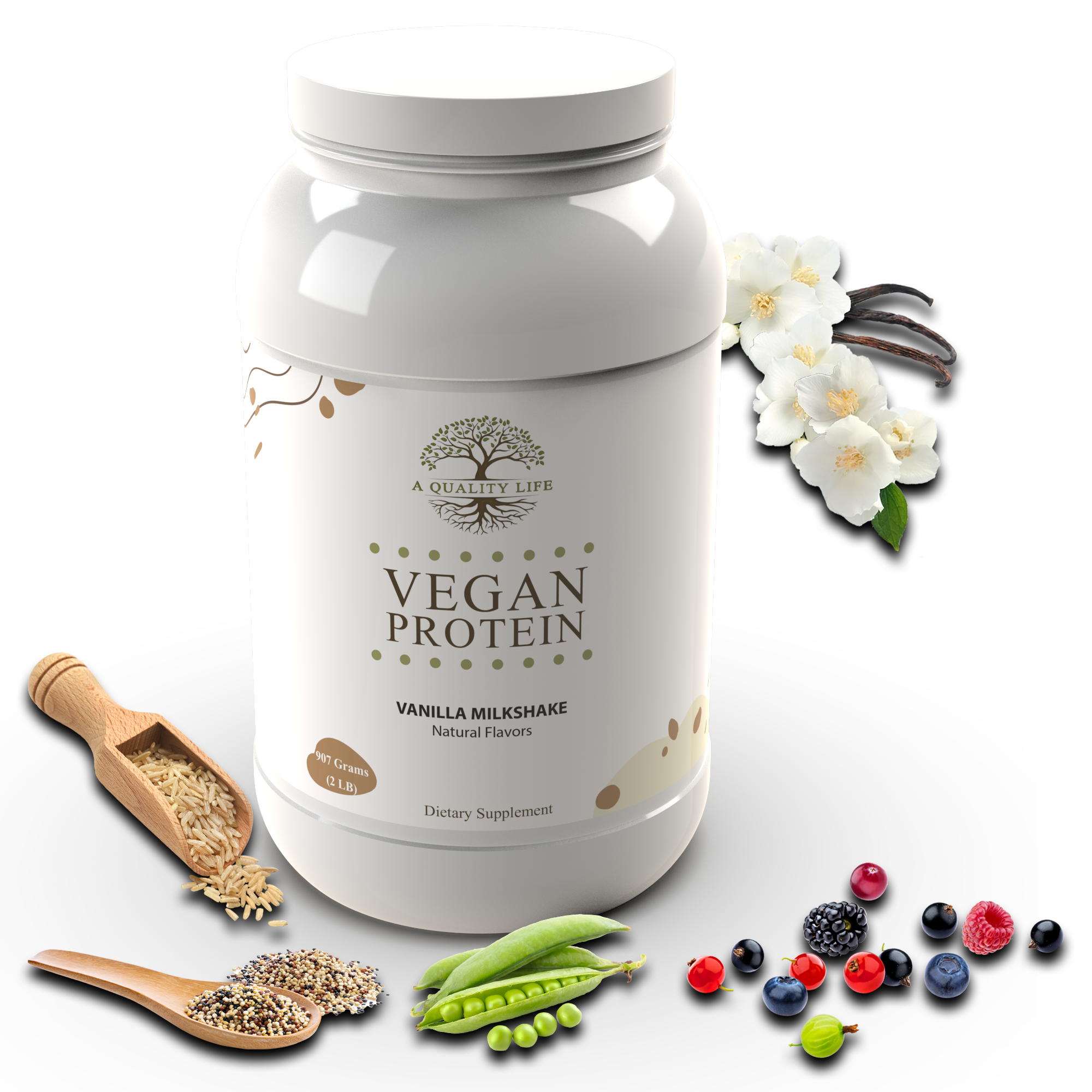 Vegan Protein Vanilla Milkshake by A Quality Life Nutrition