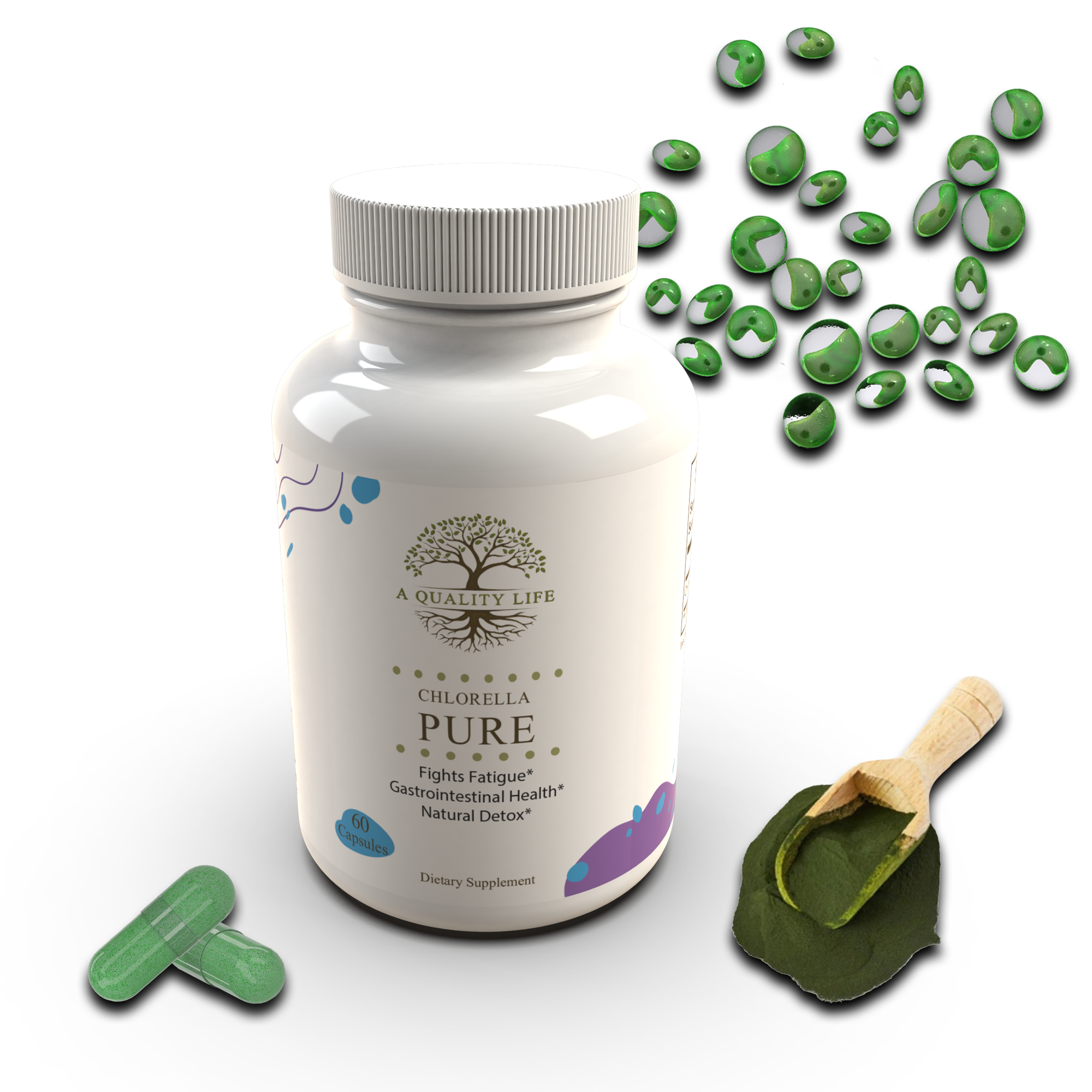 Chlorella Pure by A Quality Life Nutrition