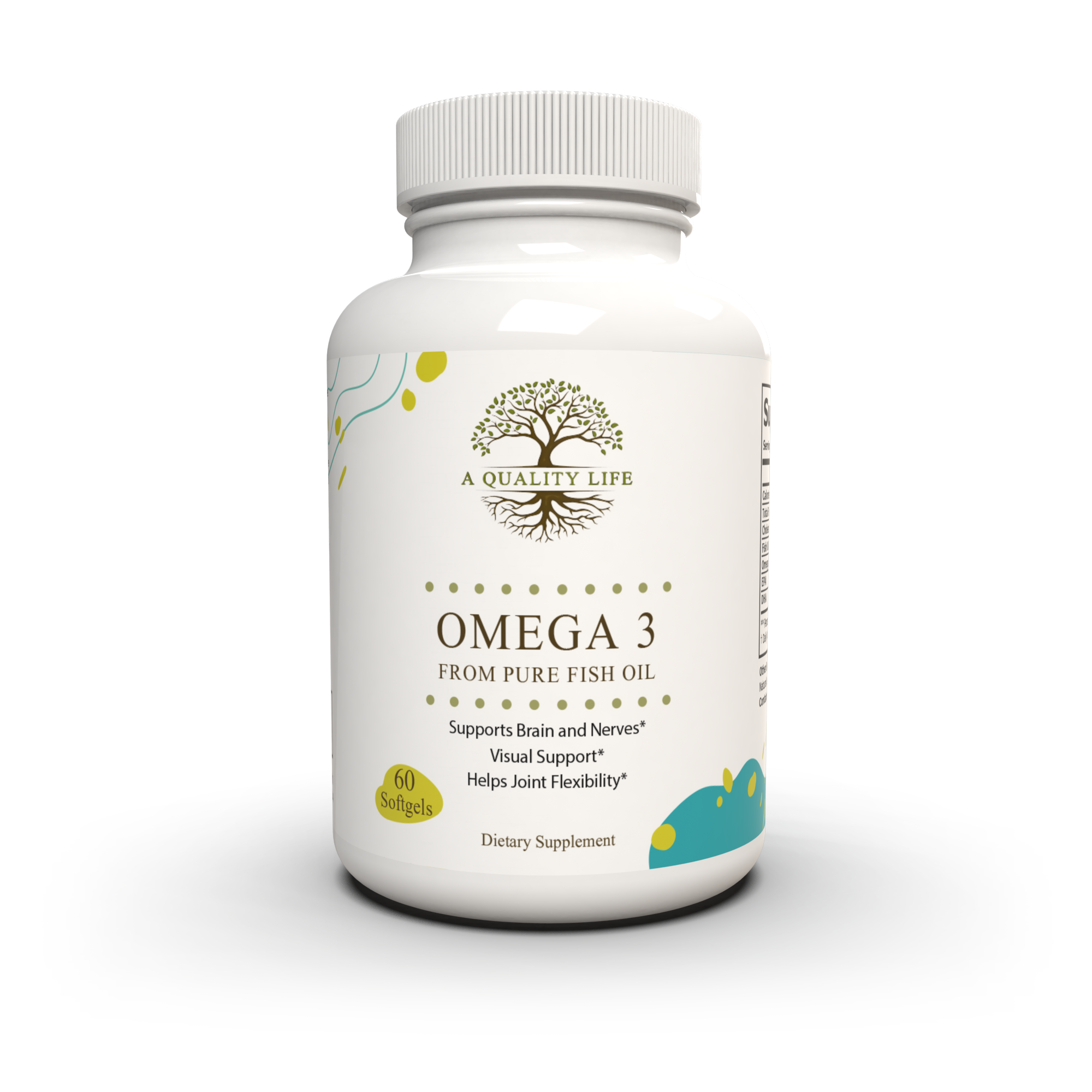 OMEGA 3 From Pure Fish Oil by A Quality Life Nutrition