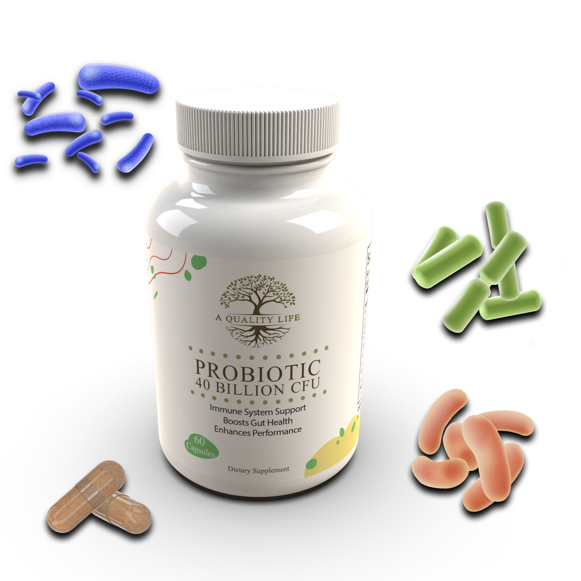 Probiotic 40 Billion CFU by A Quality Life Nutrition