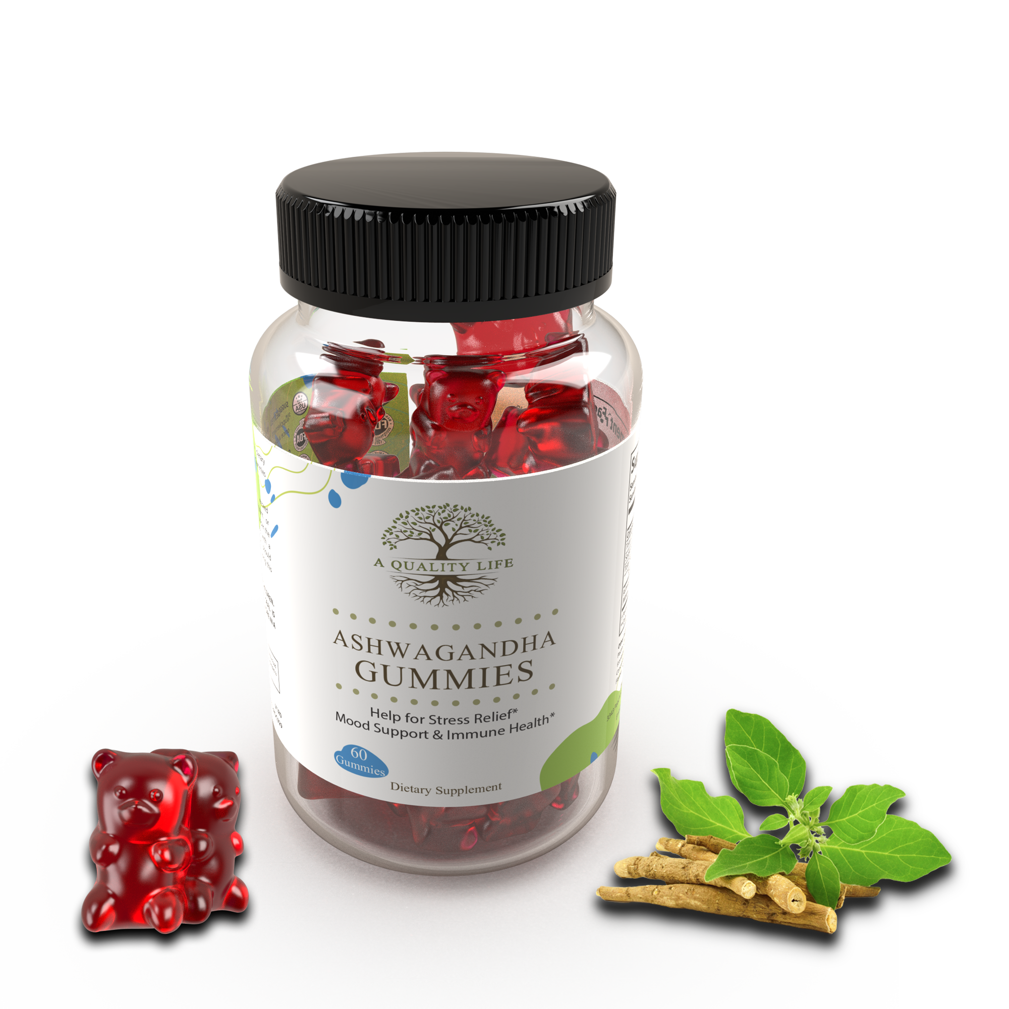 Ashwagandha Gummies by A Quality Life Nutrition