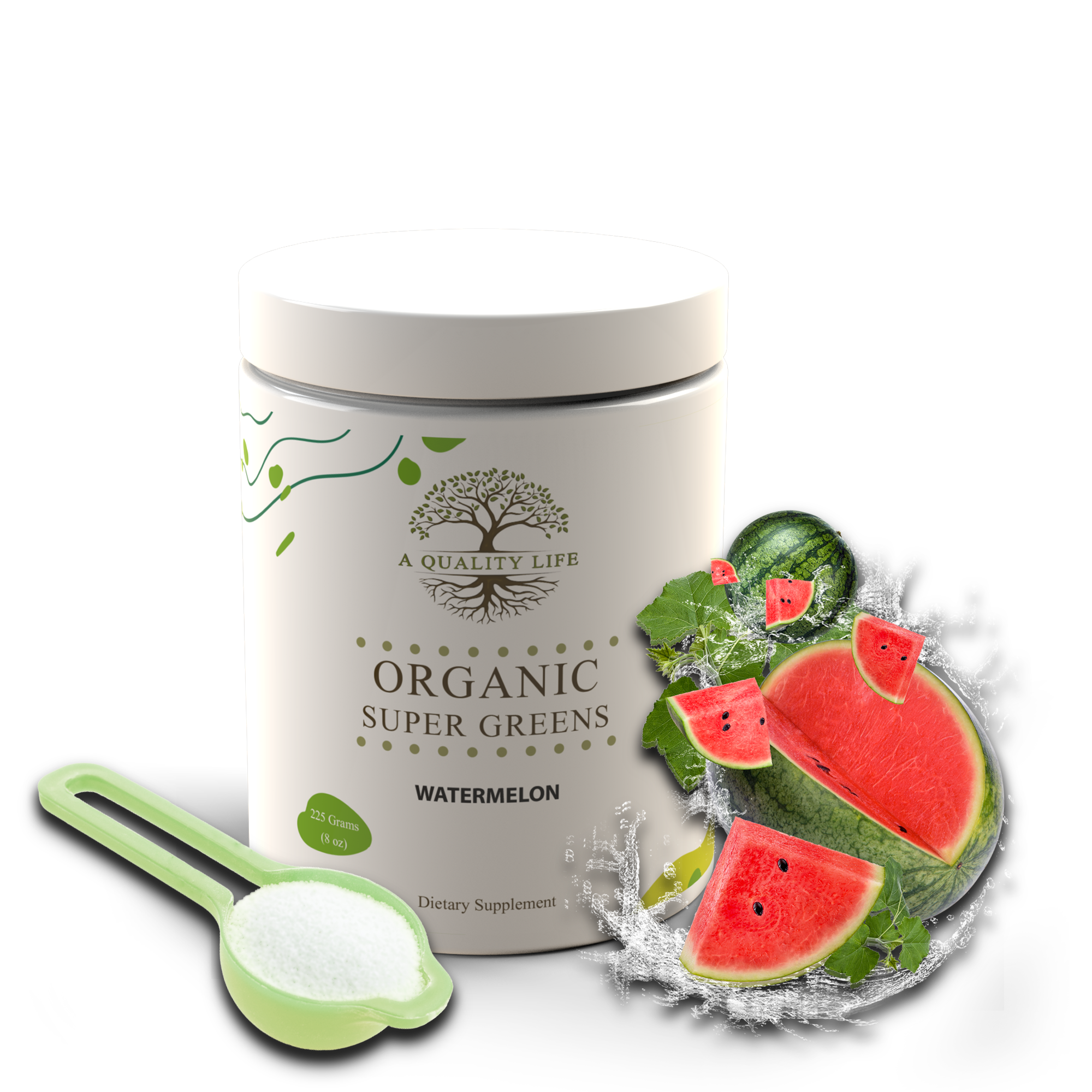 Organic Super Greens - Watermelon by A Quality Life Nutrition