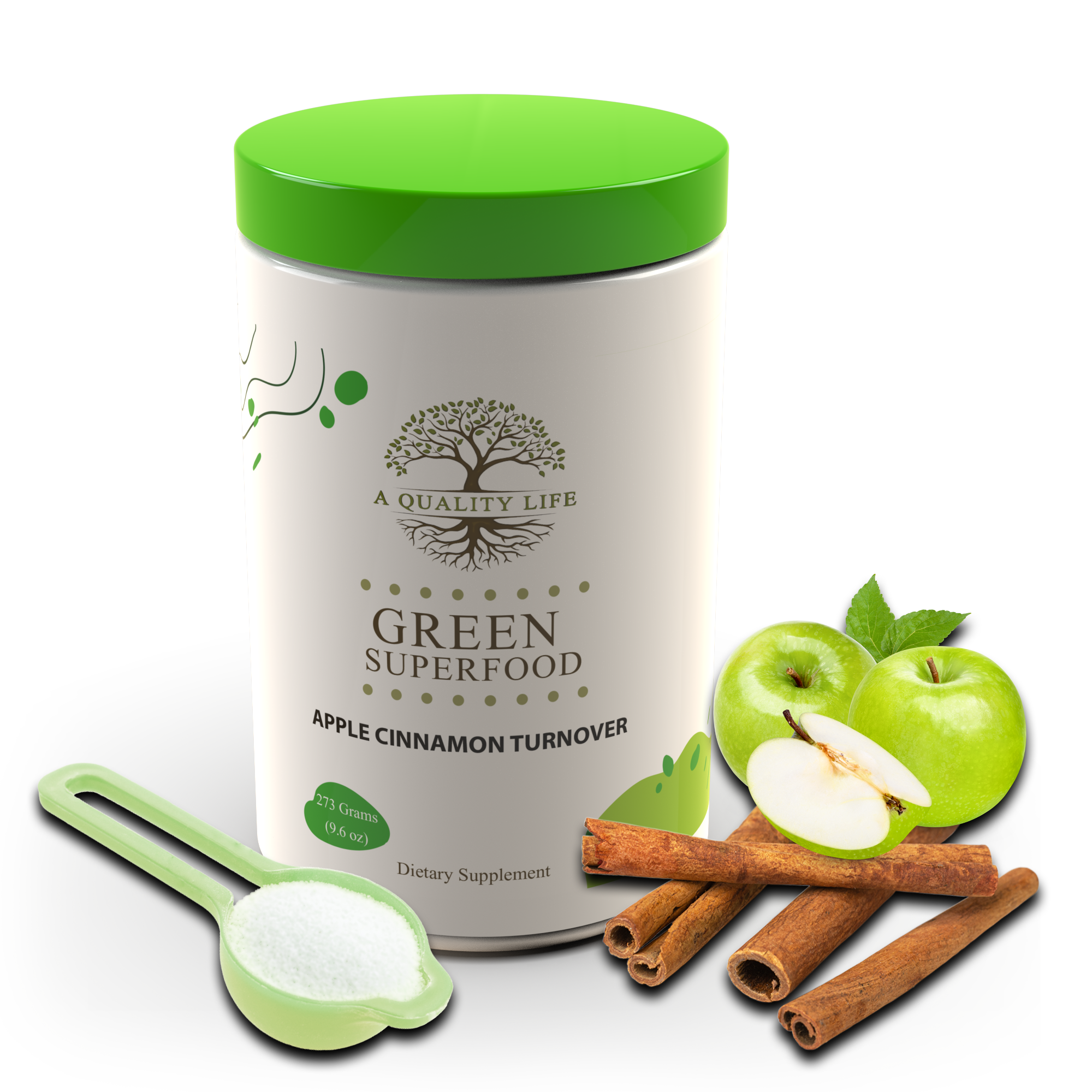 Green Superfood - Apple Cinnamon Turnover by A Quality Life Nutrition