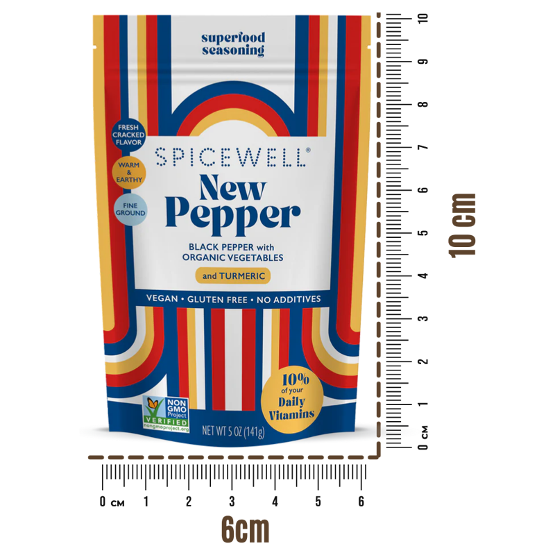 Spring Reset: New Salt & New Pepper Ceramic Cellar Set + Refill Pouch Bundle by Spicewell