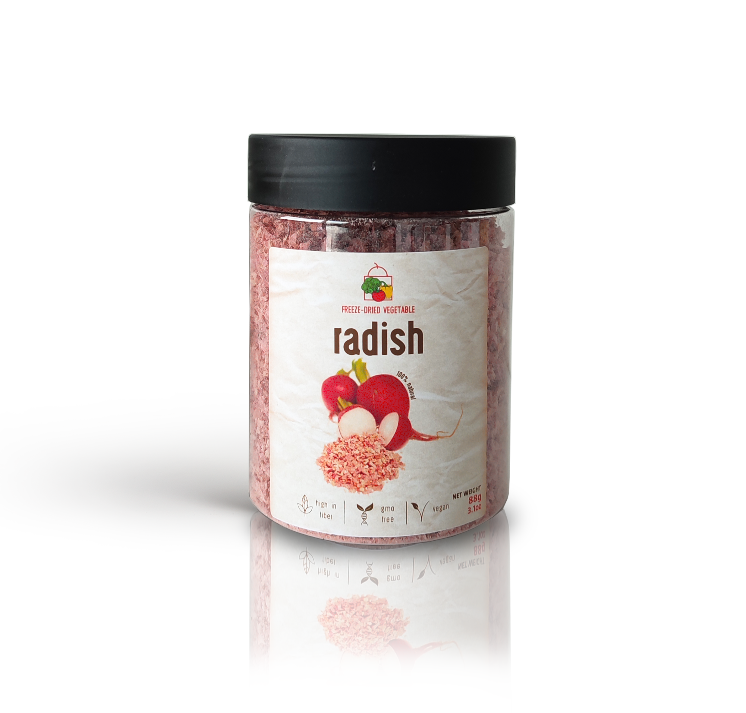 Freeze Dried Radish by Diaita Smart Foods (Worldwide Shipping)