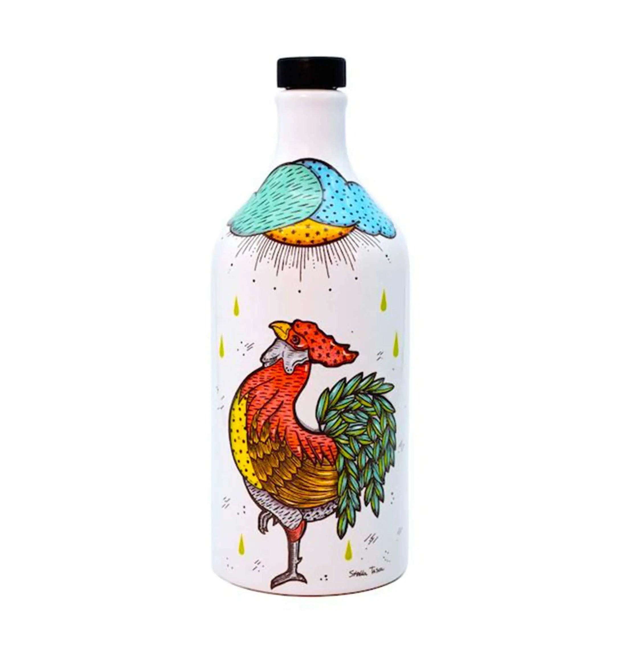 Rooster Extra Virgin Olive Oil Ceramic by Zia Pia