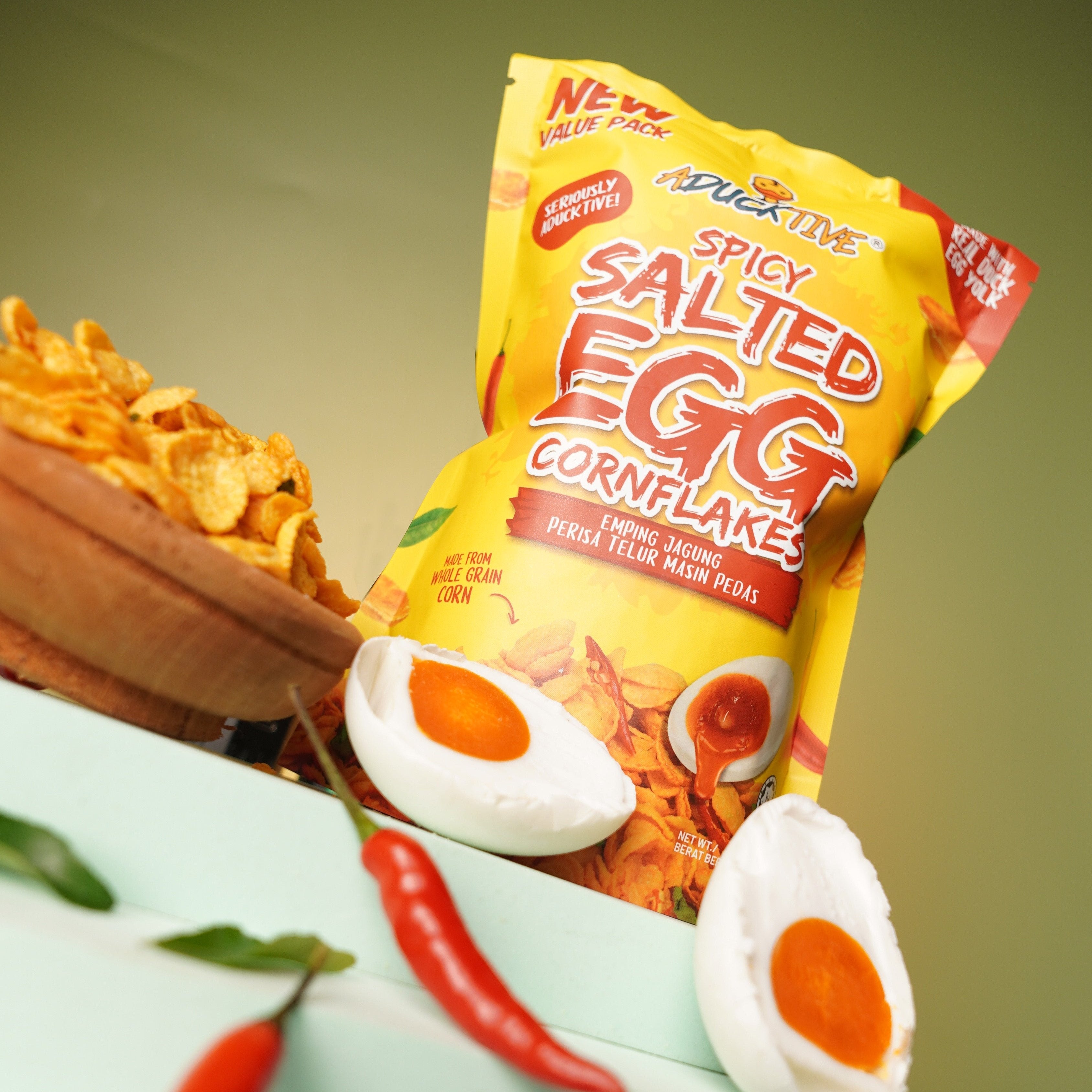 SALTED EGG CORNFLAKE CHIP - CRUNCHY SAVORY SNACK