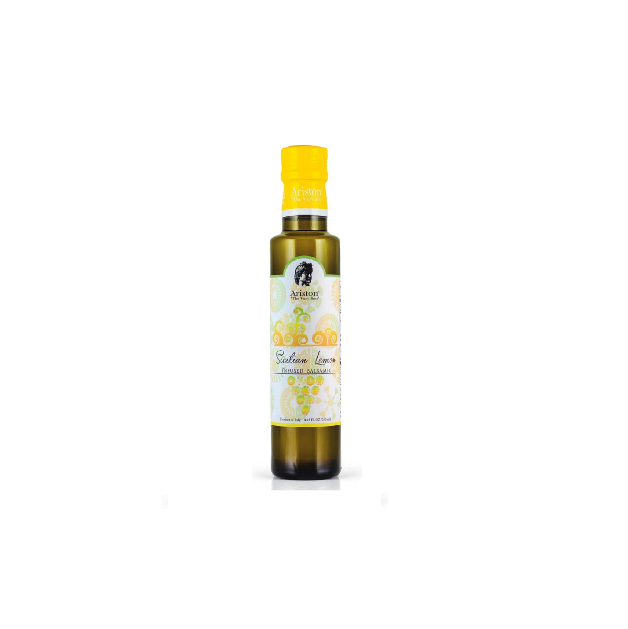 Ariston Sicilian Lemon Balsamic Vinegar - A Healthy and Flavorful Alternative to Traditional Vinegar 8.45 fl oz by Alpha Omega Imports