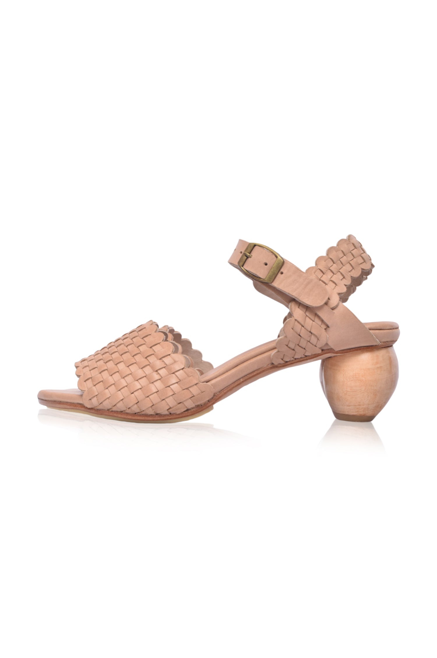 Sicily Wooden Heel Woven Sandals by Bali ELF