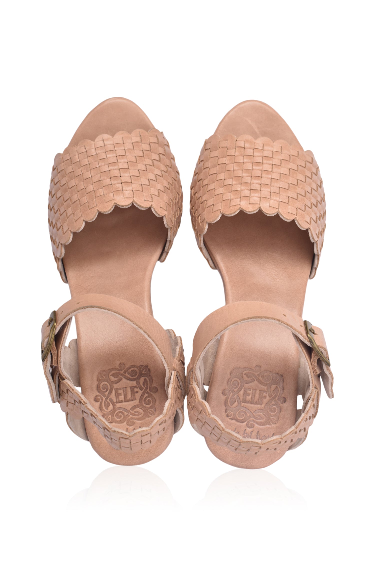 Sicily Wooden Heel Woven Sandals by Bali ELF