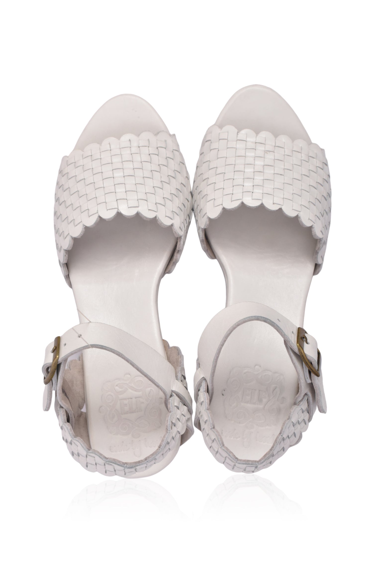 Sicily Wooden Heel Woven Sandals by Bali ELF