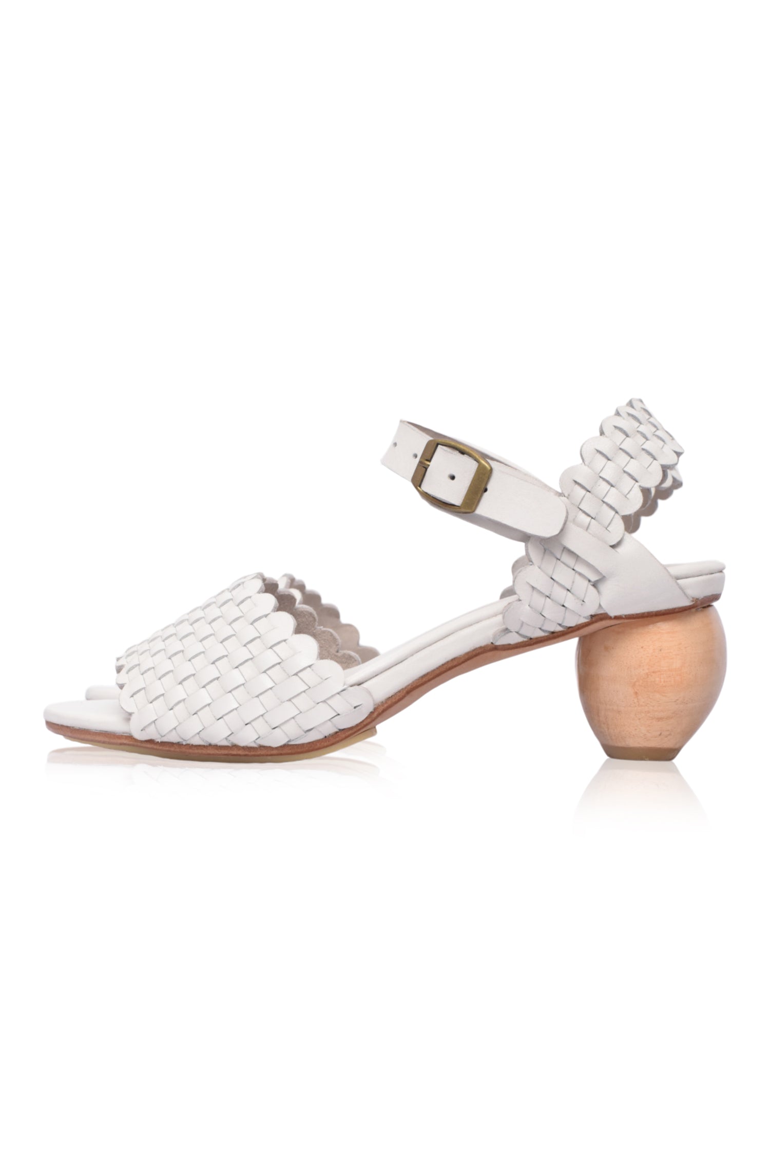Sicily Wooden Heel Woven Sandals by Bali ELF