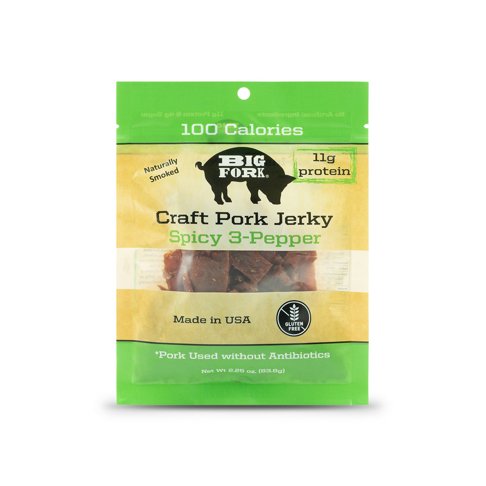 Craft Pork Jerky Collection (24 bags, 8 of each flavor) by Big Fork Brands