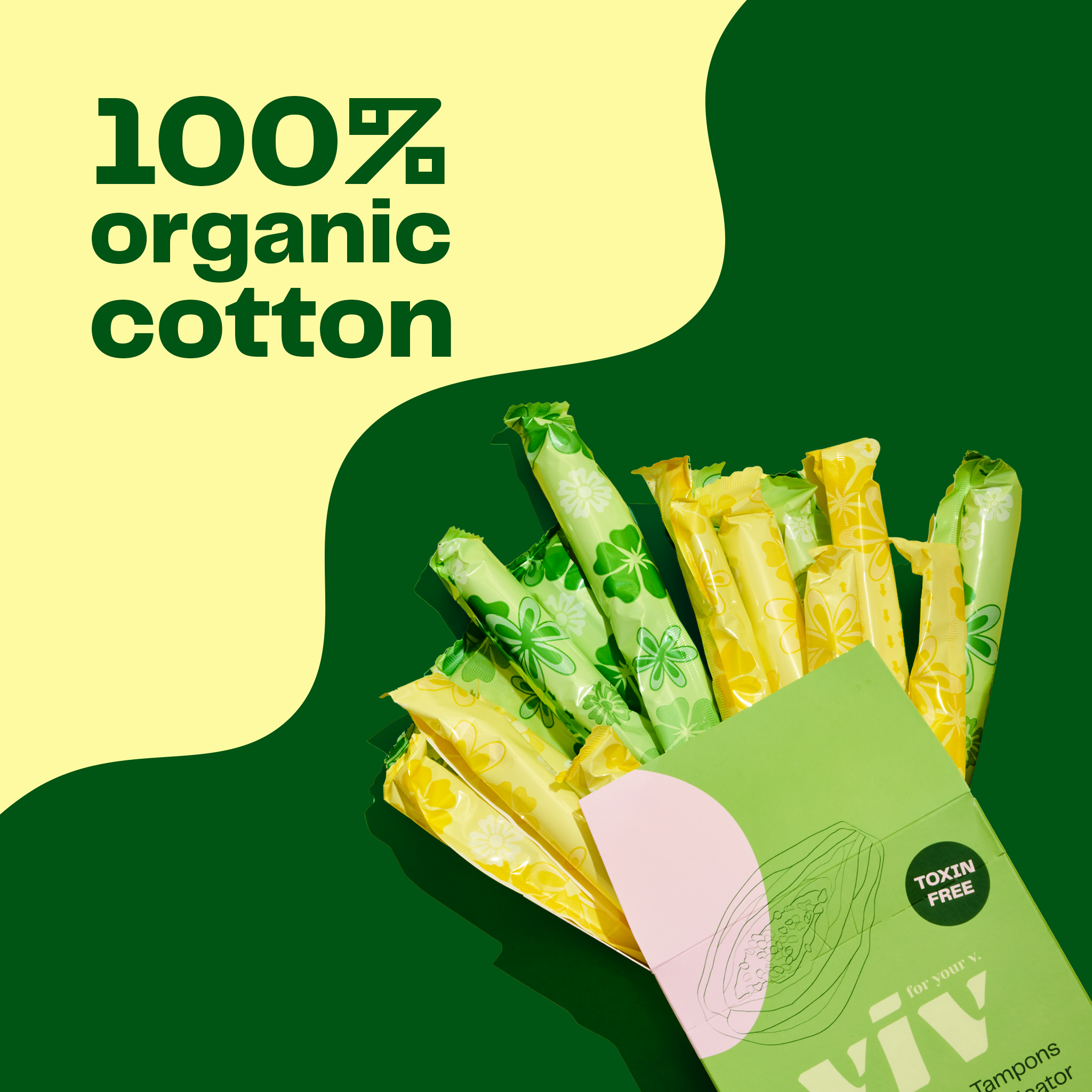 Organic Cotton Tampons by viv for your v