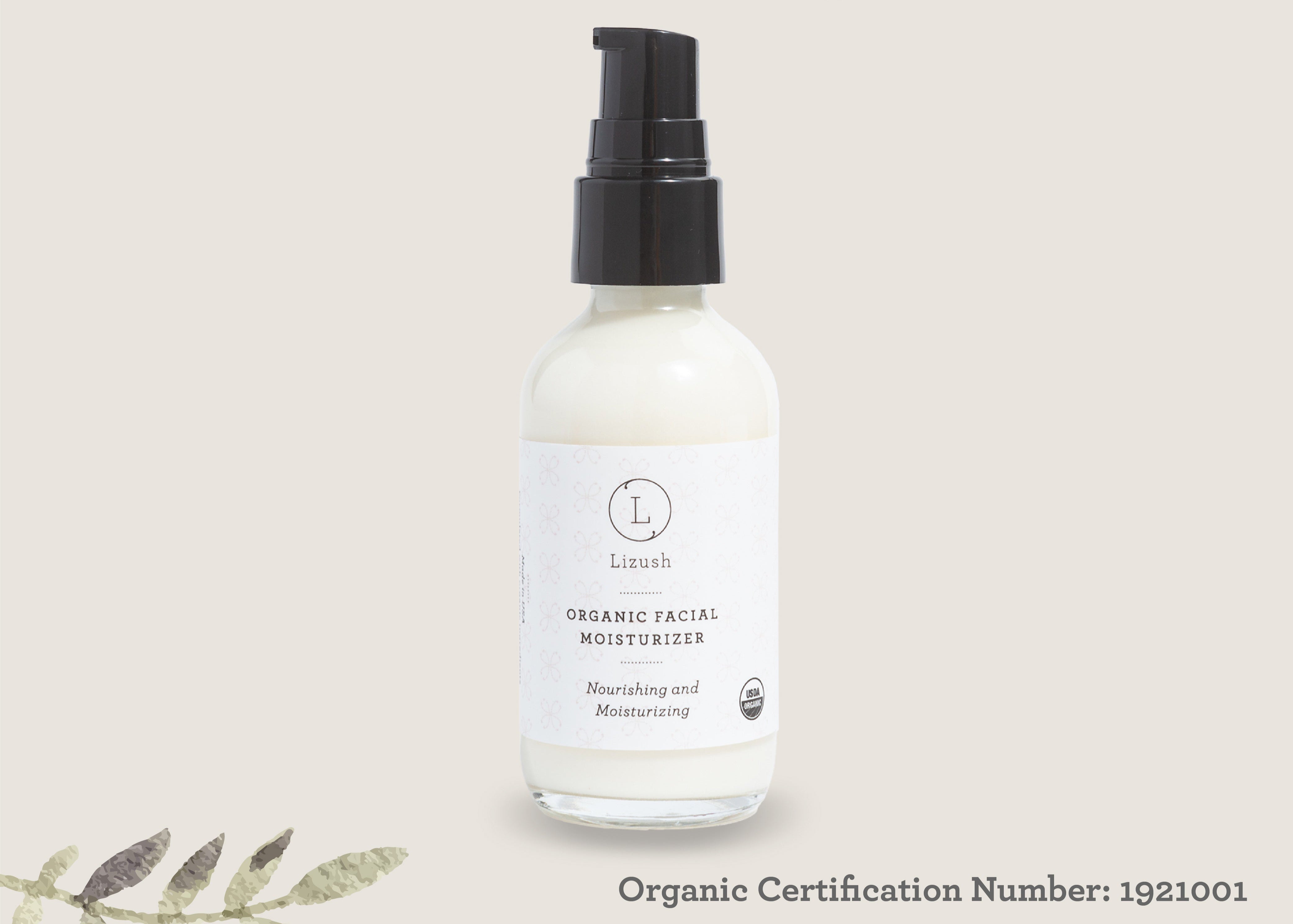 ORGANIC FACIAL MOISTURIZER Nourishing and Moisturizing by Lizush