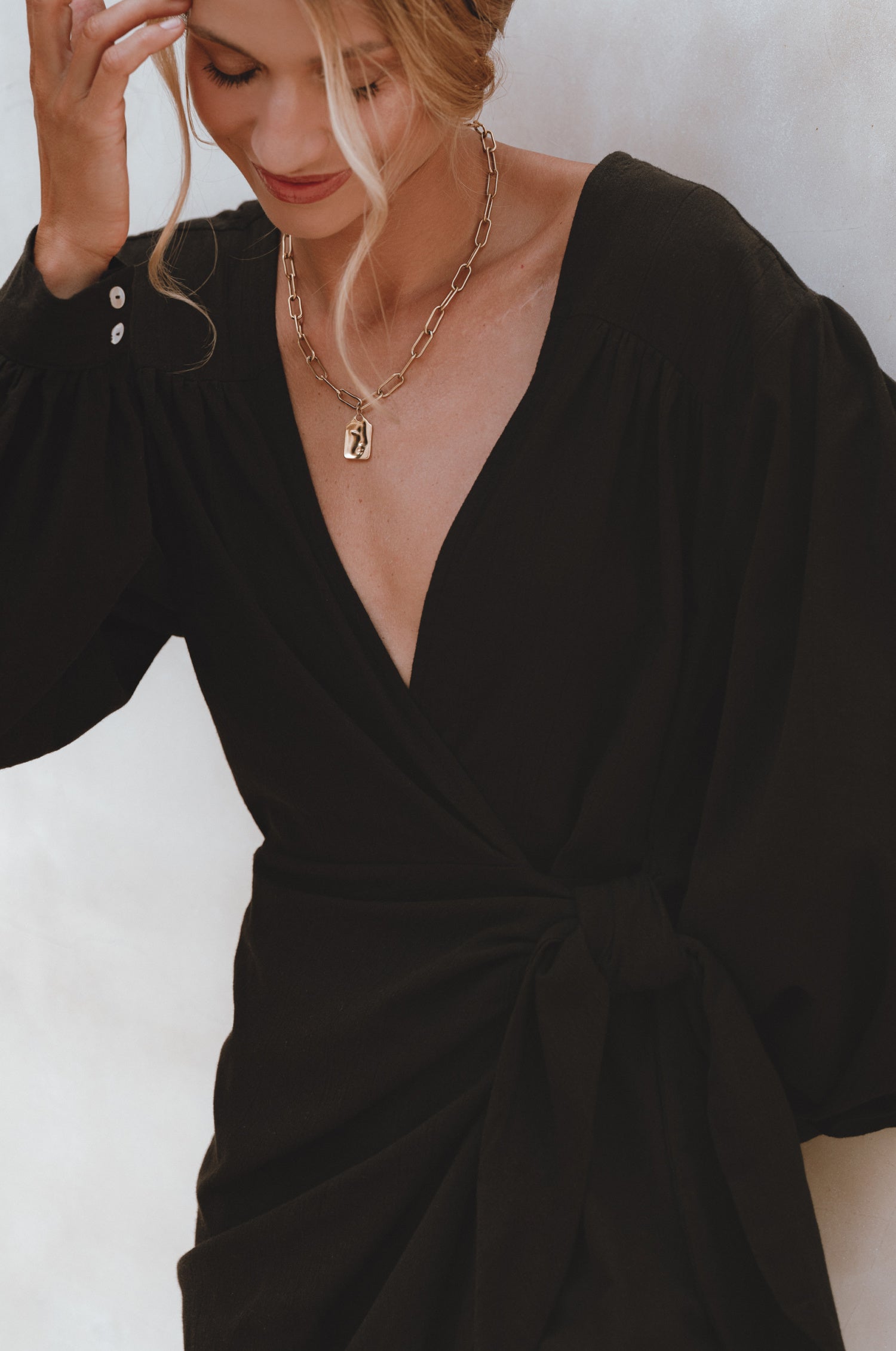 Ti Amo Linen Wrap Dress by Bali ELF