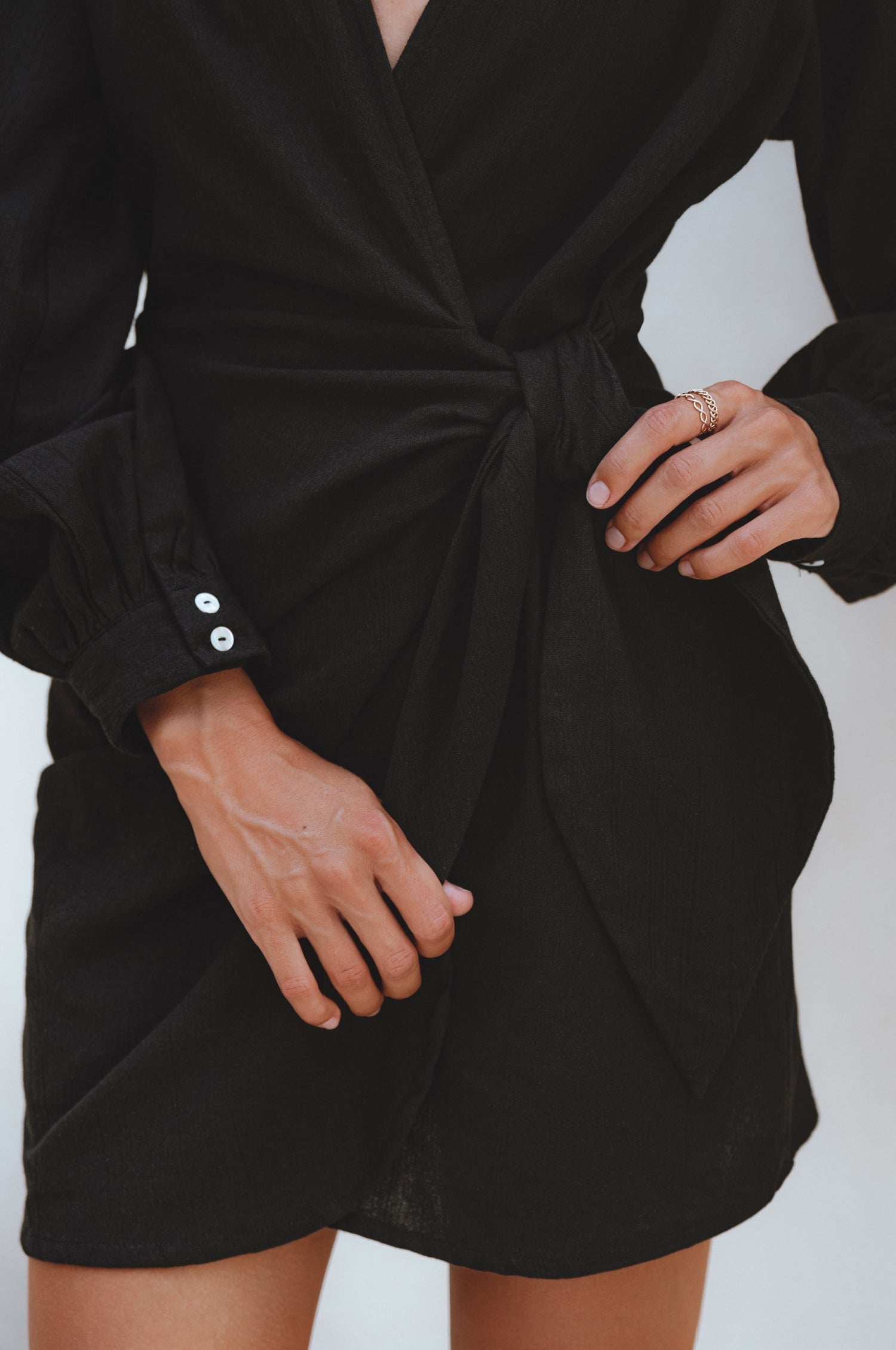 Ti Amo Linen Wrap Dress by Bali ELF