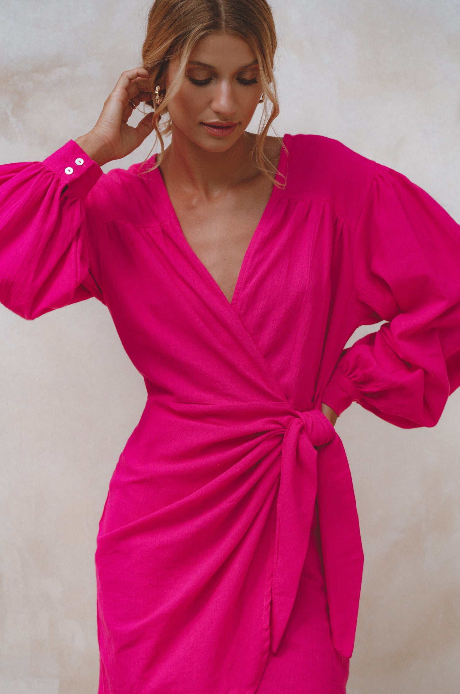 Ti Amo Linen Wrap Dress by Bali ELF