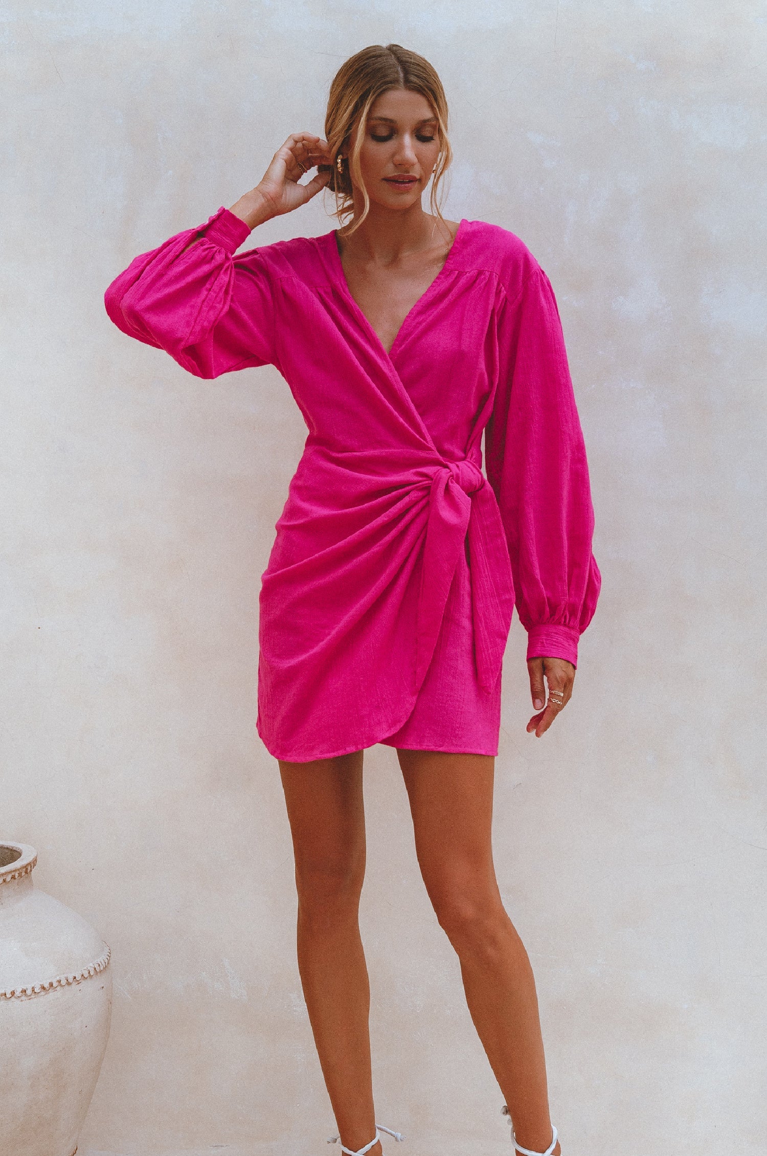 Ti Amo Linen Wrap Dress by Bali ELF