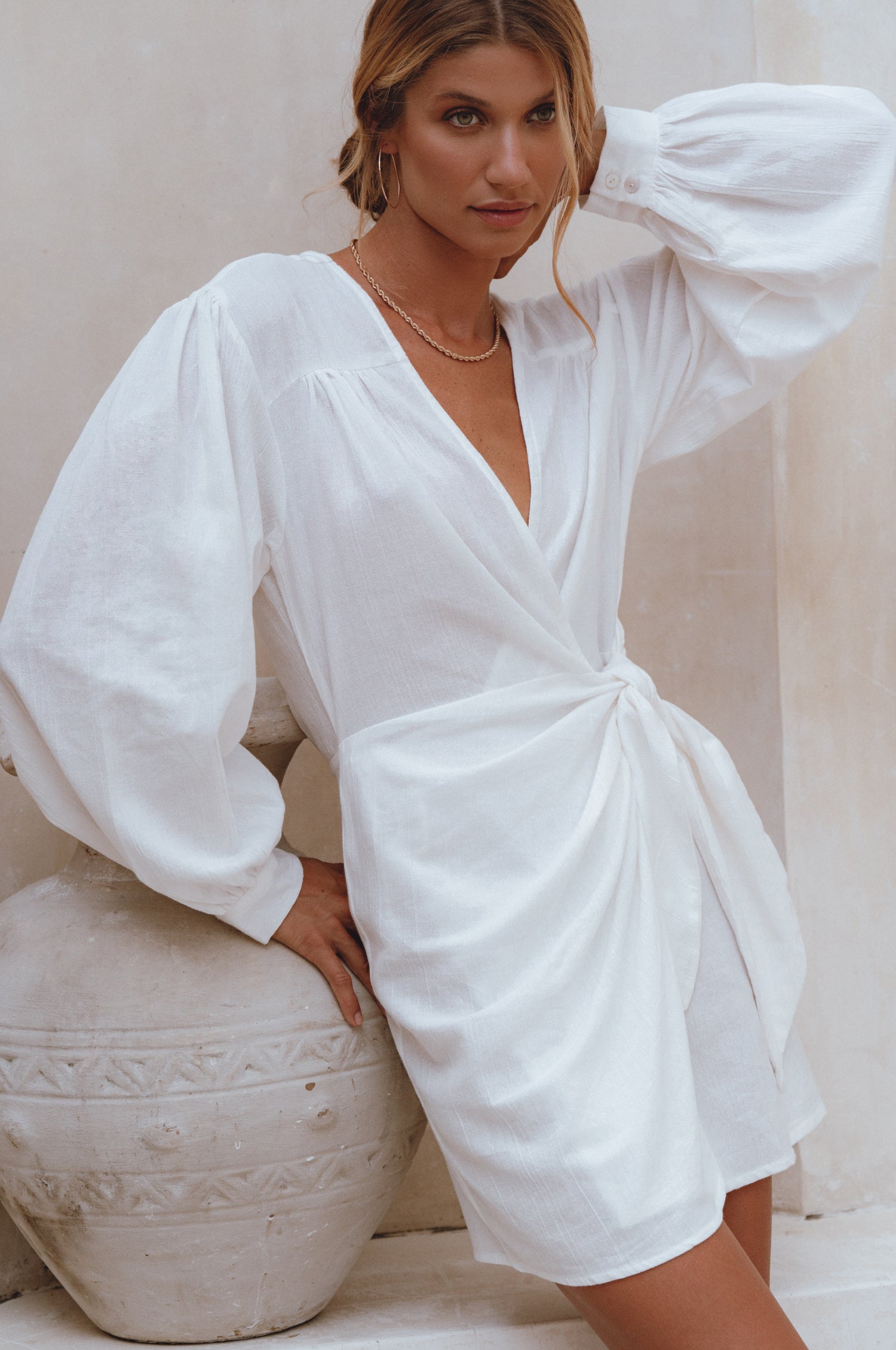 Ti Amo Linen Wrap Dress by Bali ELF