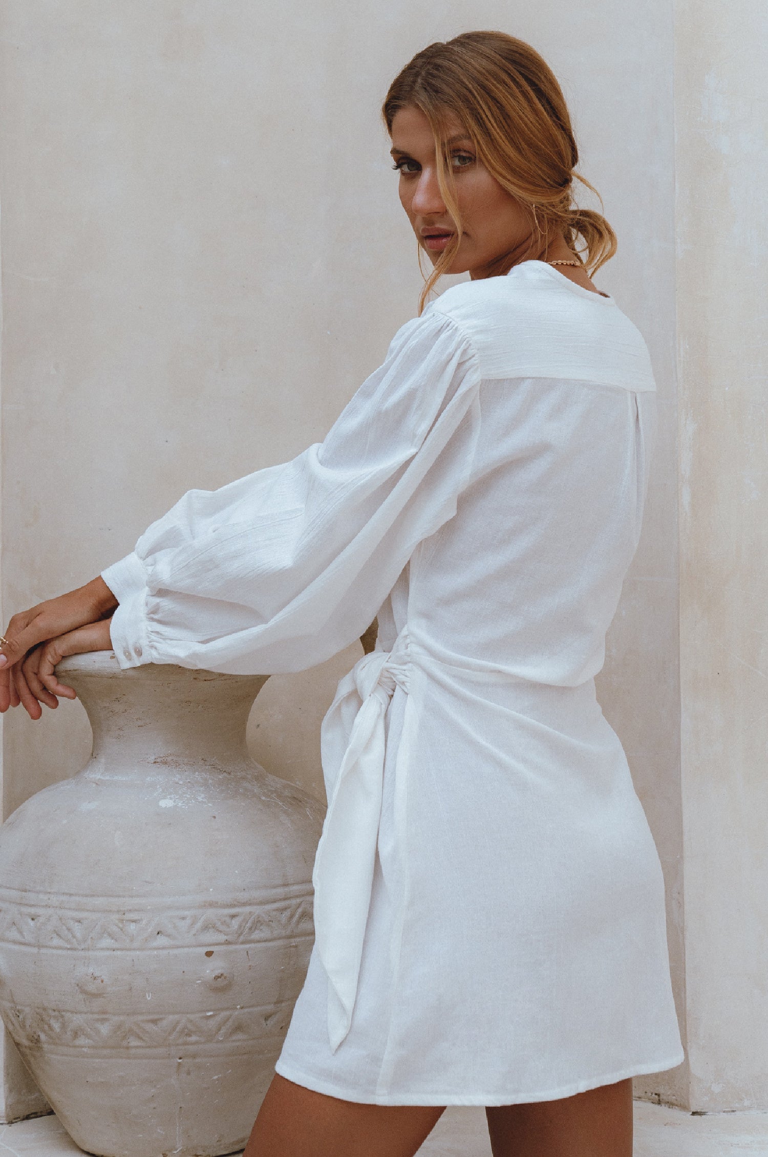 Ti Amo Linen Wrap Dress by Bali ELF