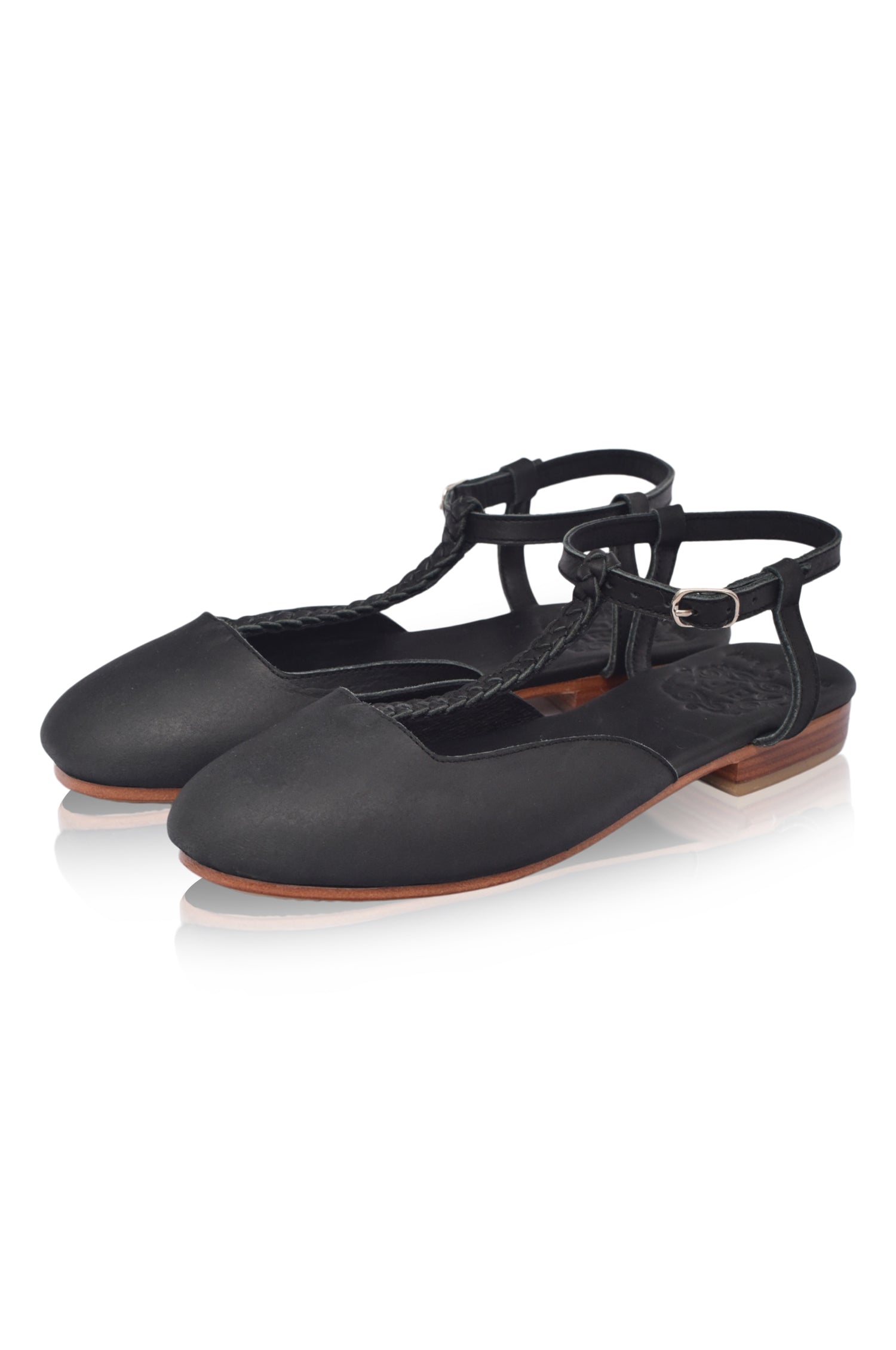 Tresser Slingback Leather Flats by Bali ELF