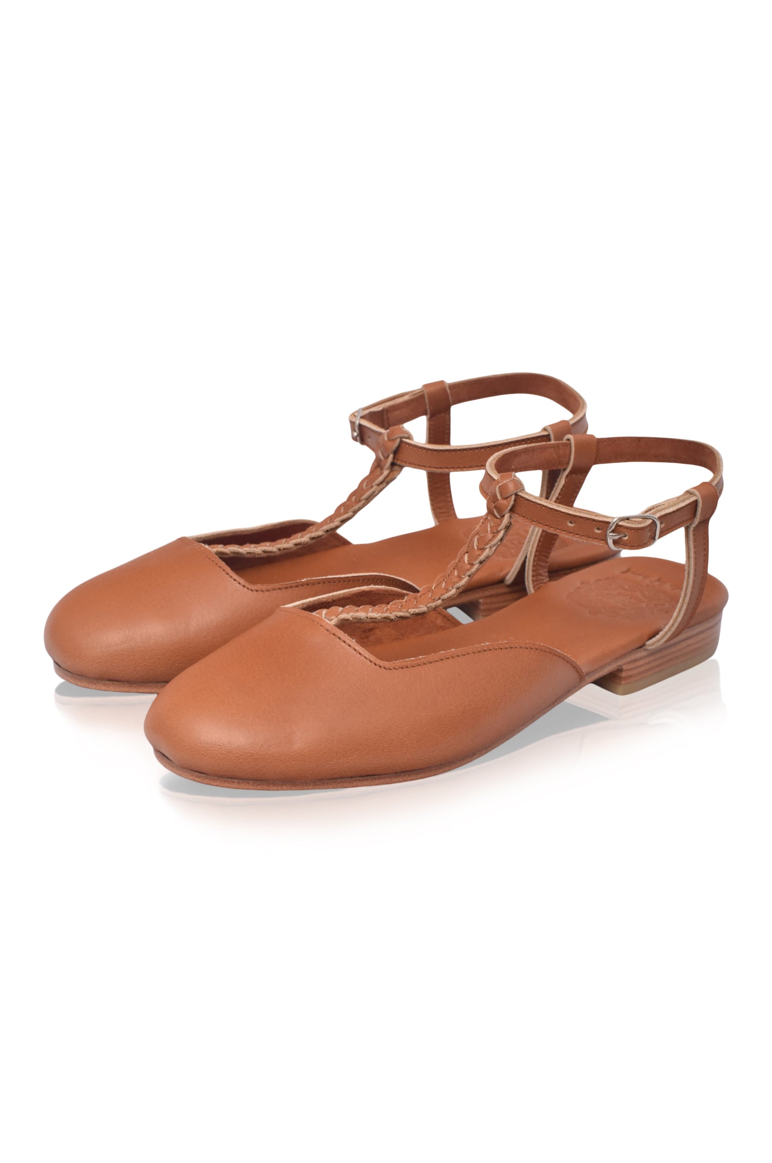 Tresser Slingback Leather Flats by Bali ELF