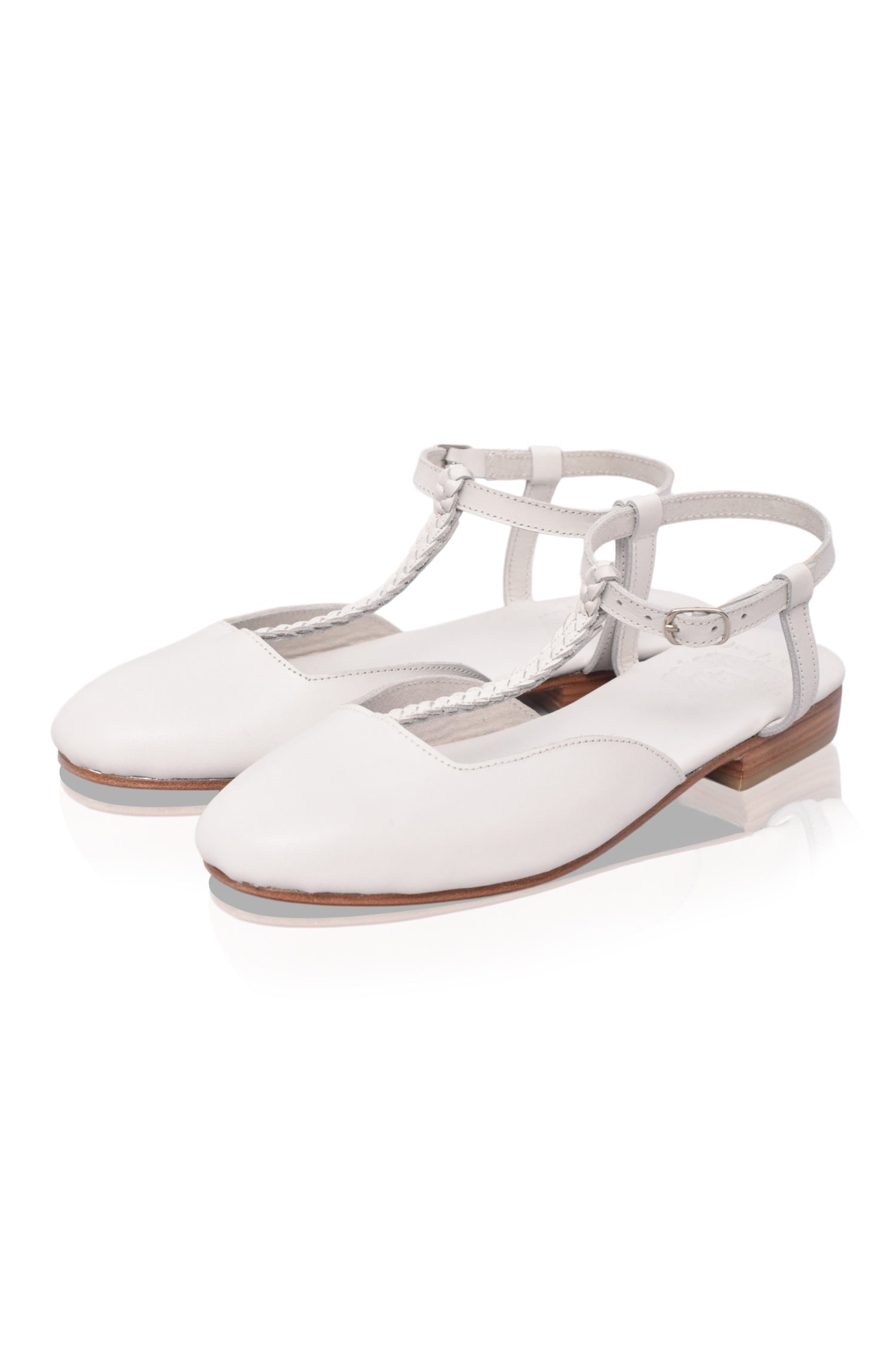 Tresser Slingback Leather Flats by Bali ELF