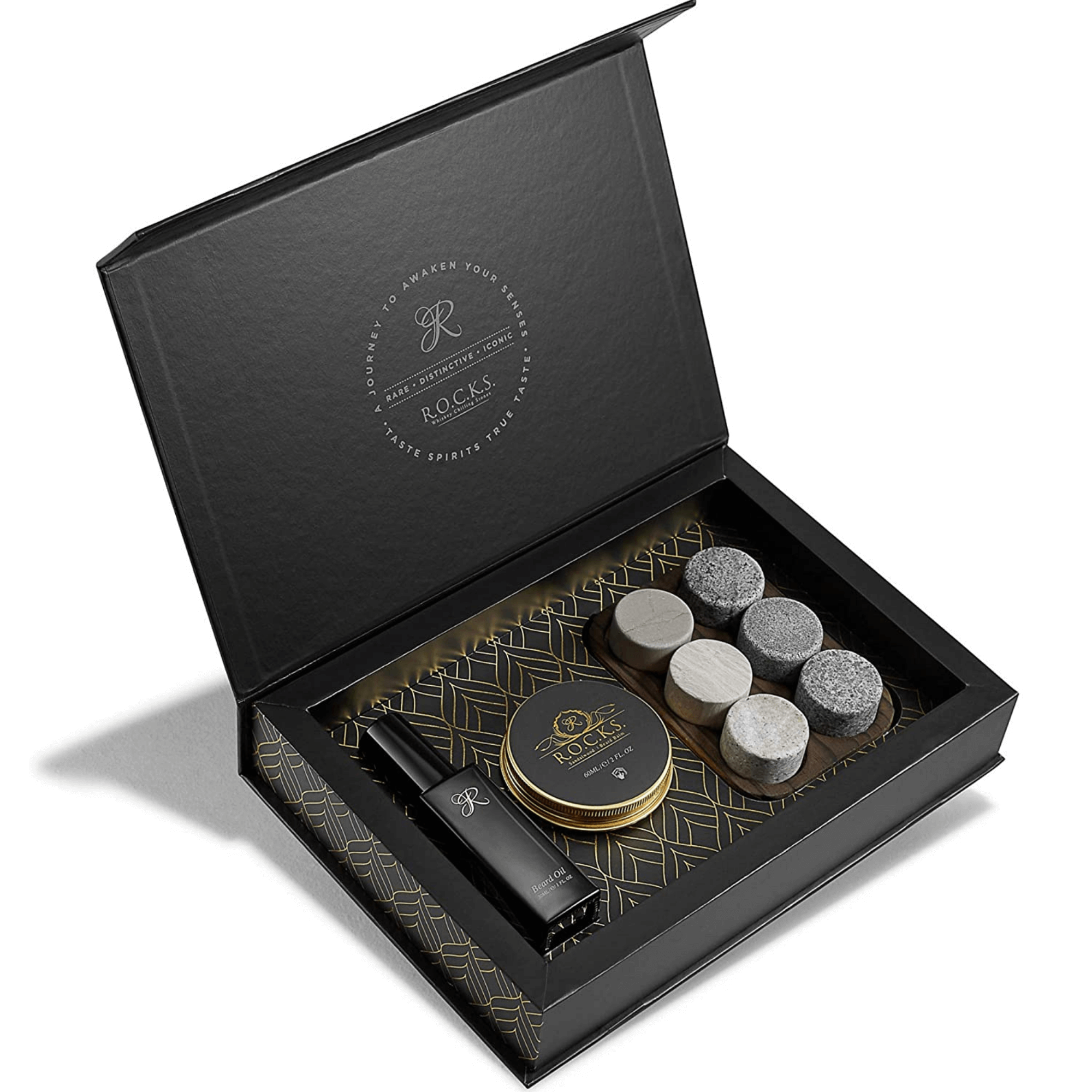 The Gentleman's Essentials - Rocks x Grooming Kit by R.O.C.K.S. Whiskey Chilling Stones