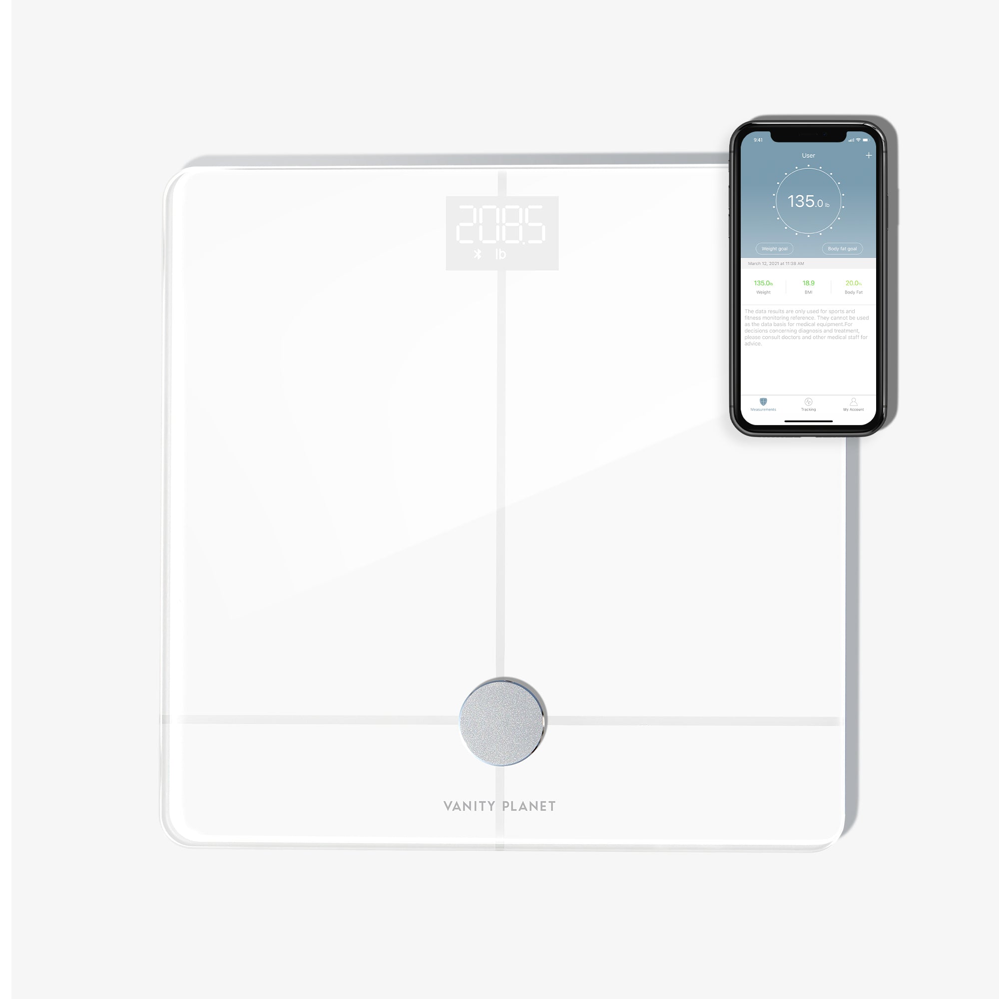 Formfit+ | Bluetooth Smart Scale by Vanity Planet