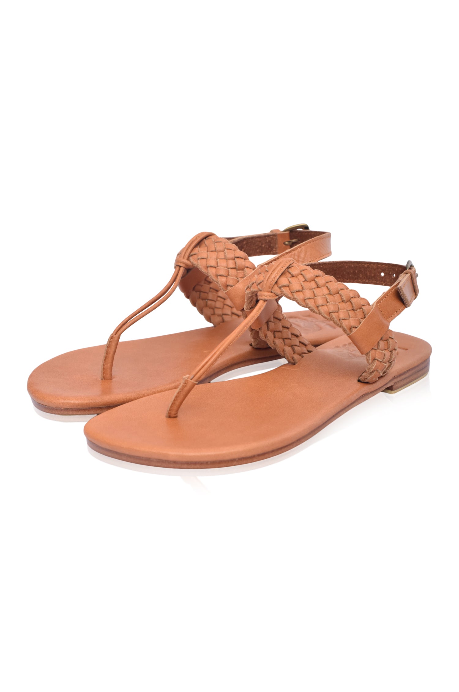 Venetian T-strap Leather Sandals by Bali ELF