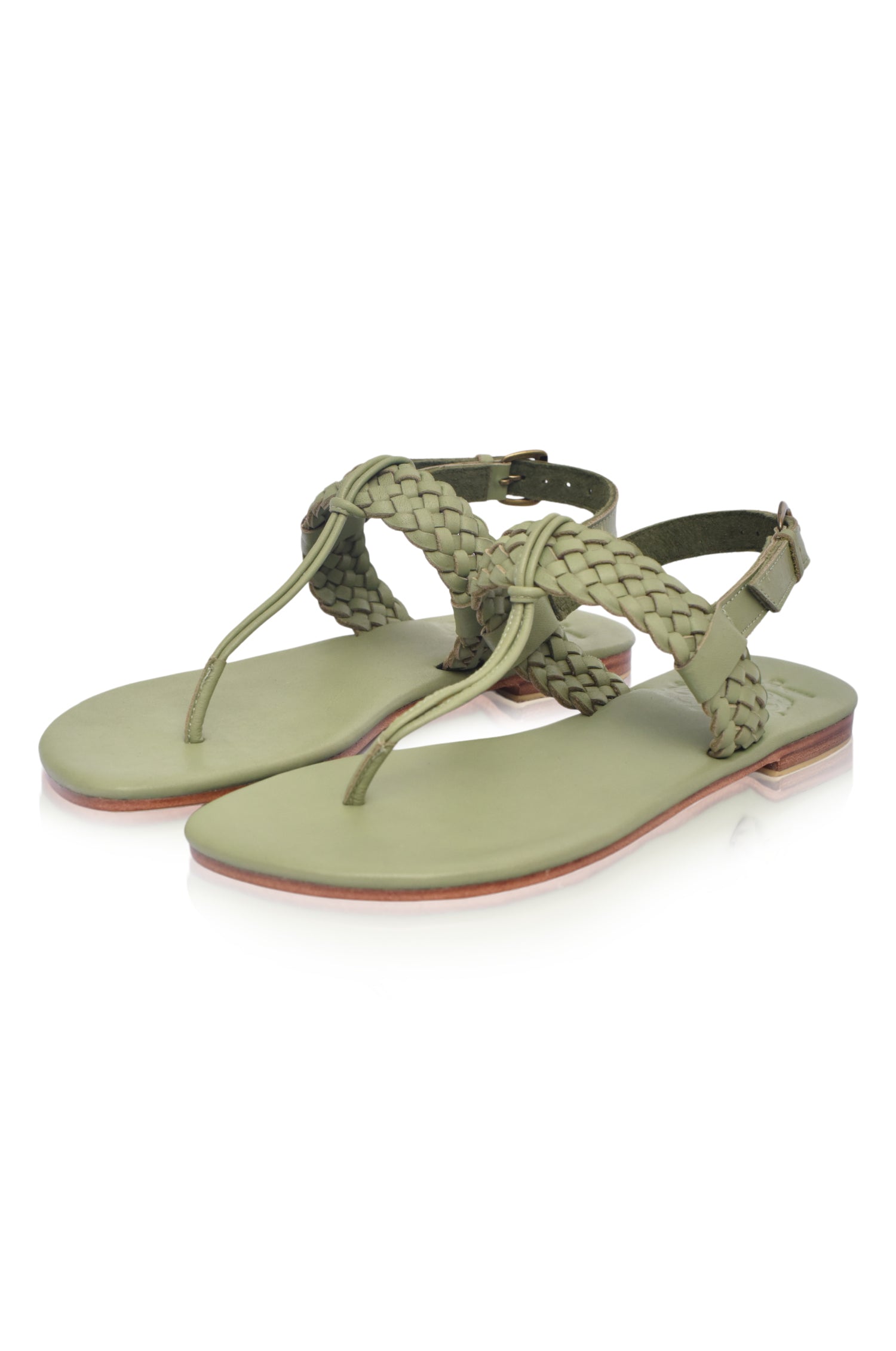 Venetian T-strap Leather Sandals by Bali ELF