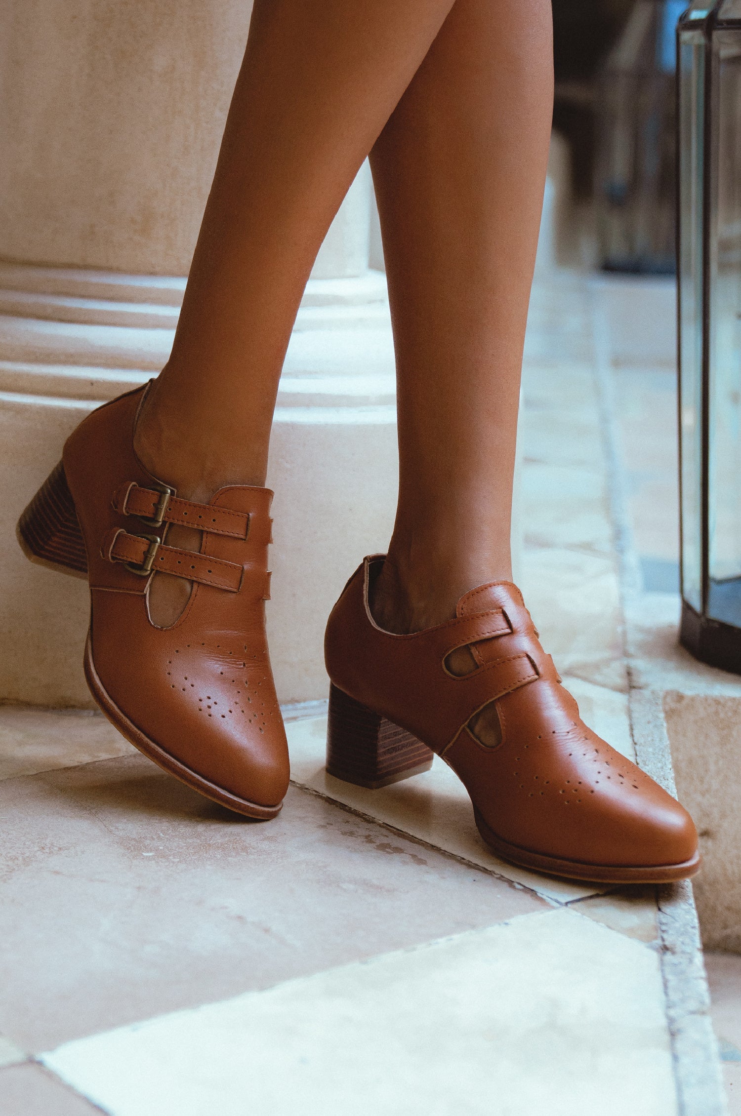 Vienna Low Ankle Leather Booties by Bali ELF
