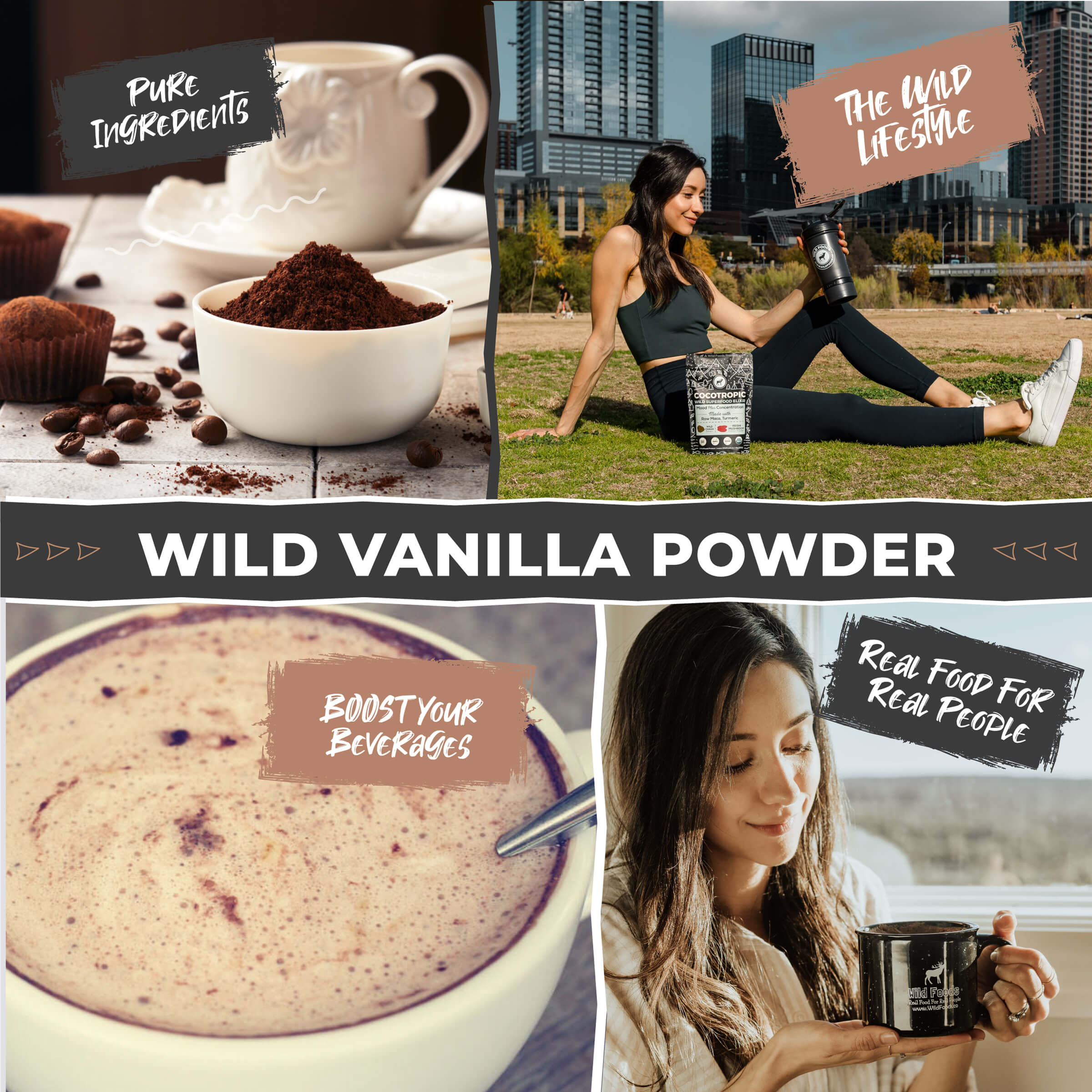 Vanilla Powder - Organic Ground Whole Vanilla Beans by Wild Foods