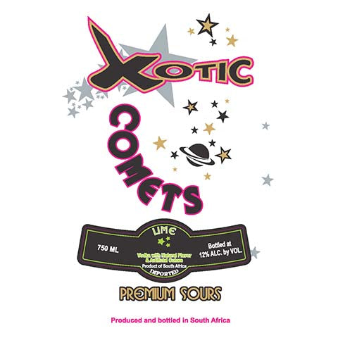 Xotic Comets Lime Vodka by CraftShack Liquor Store