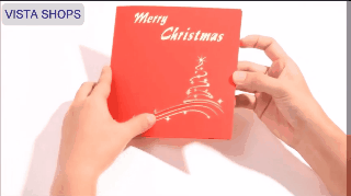  3D Christmas Tree Greeting Cards Memories Treasured Forever by VistaShops VistaShops Perfumarie