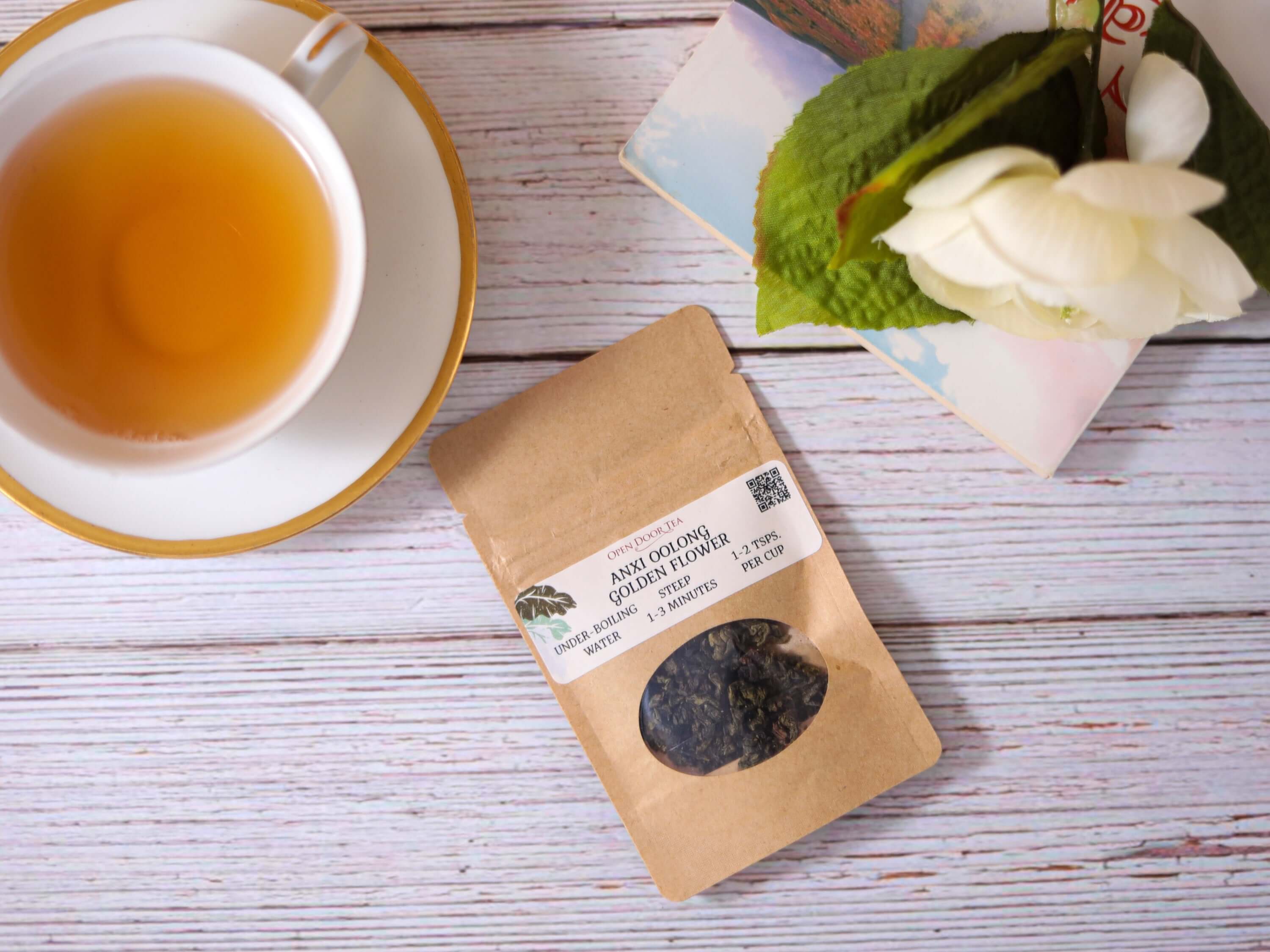 Anxi Oolong Golden Flower by Open Door Tea CT