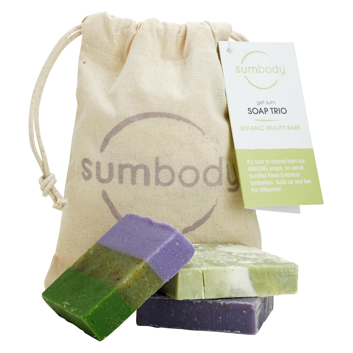 Get sum Soap Trios by Sumbody Skincare