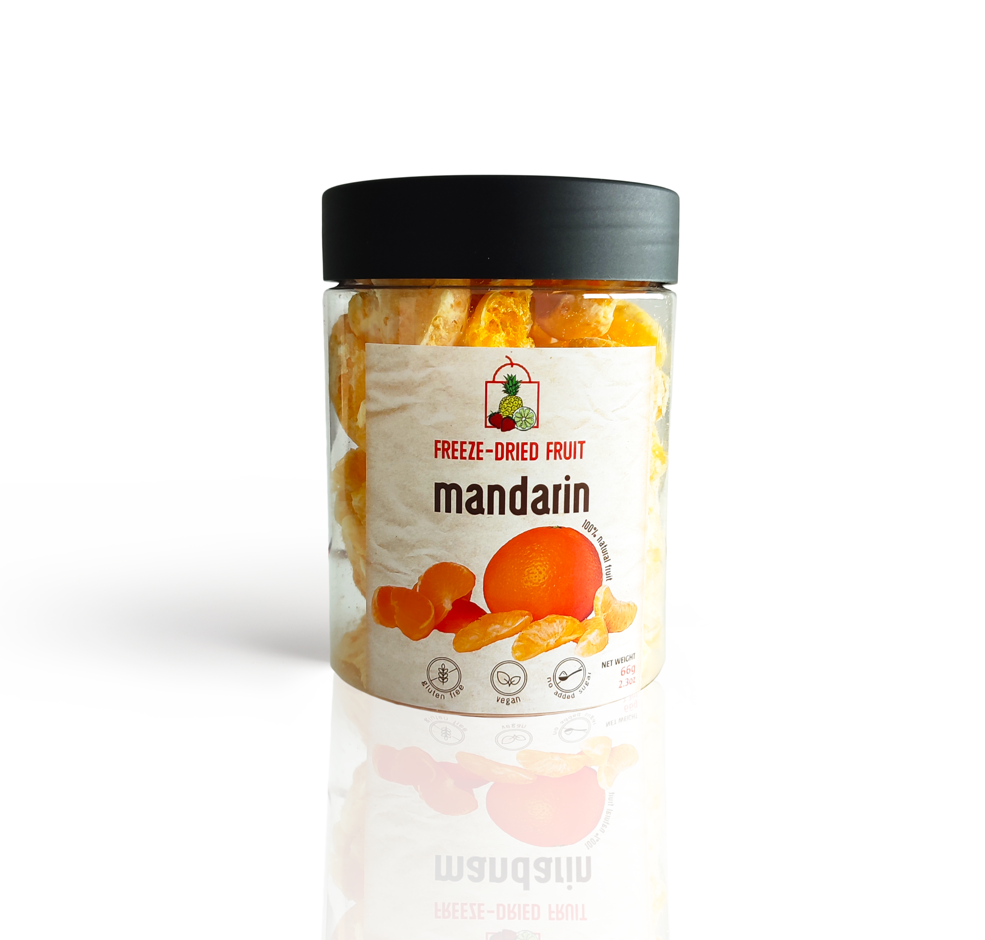 Freeze Dried Mandarin Snack by Diaita Smart Foods (Worldwide Shipping)