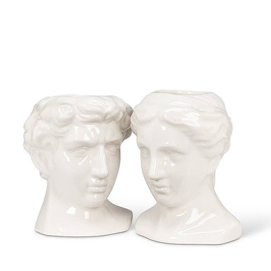  Female Statue Head Planter-Wht-5"H-2495 Abbott Perfumarie