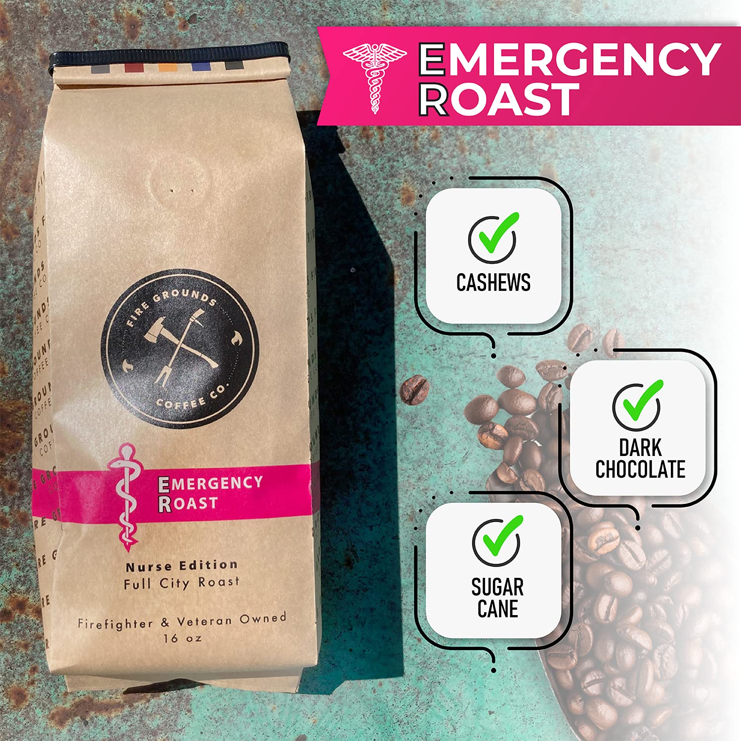 EMERGENCY ROAST (FULL CITY ROAST) by fire grounds coffee company