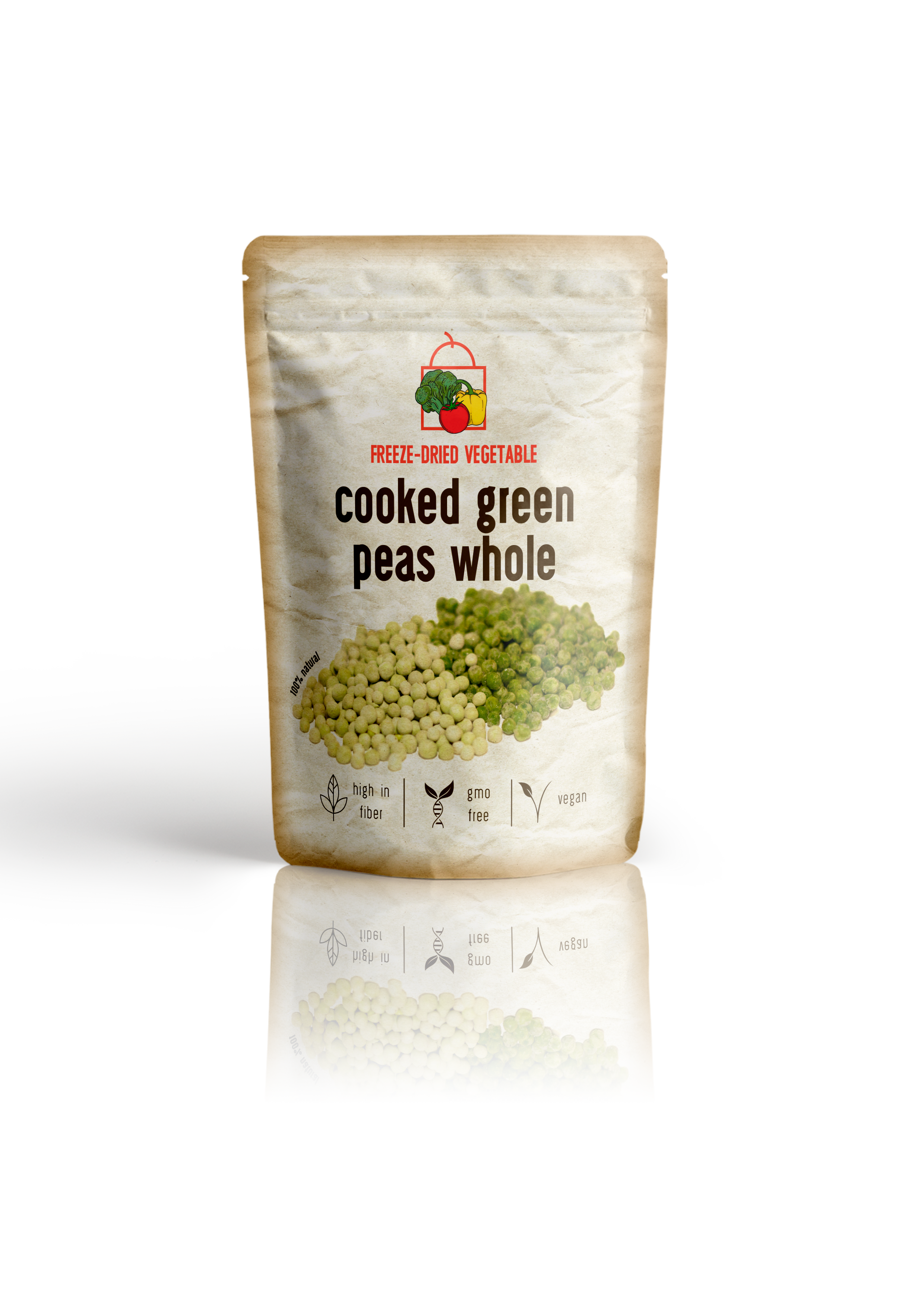 Freeze Dried Cooked Peas by Diaita Smart Foods (Worldwide Shipping)