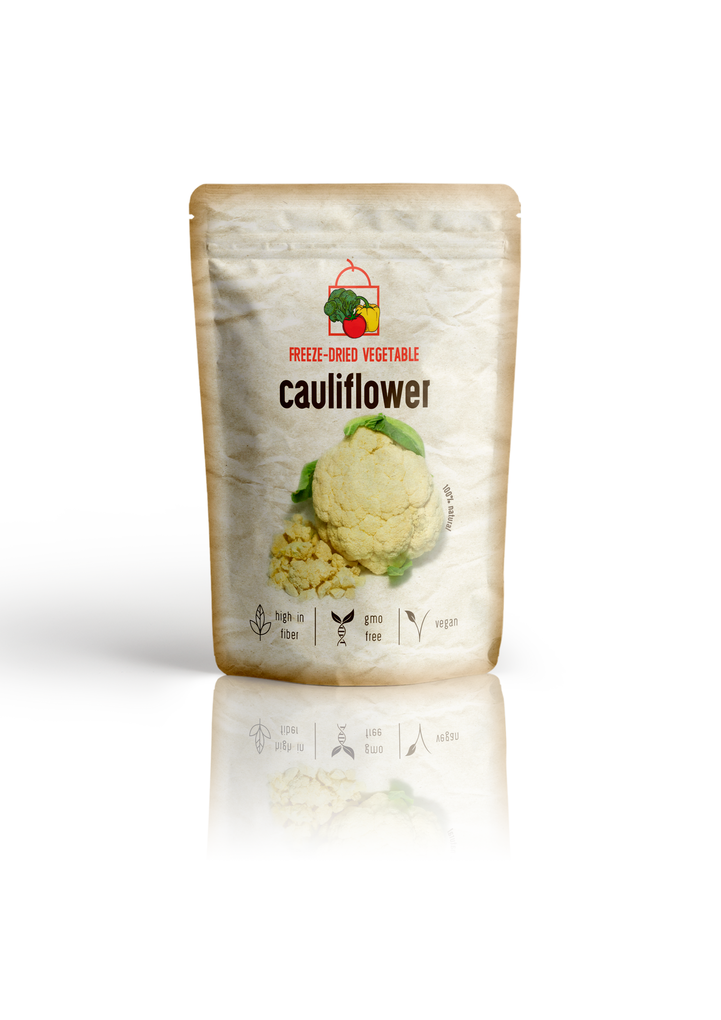 Freeze Dried Cauliflower by Diaita Smart Foods (Worldwide Shipping)