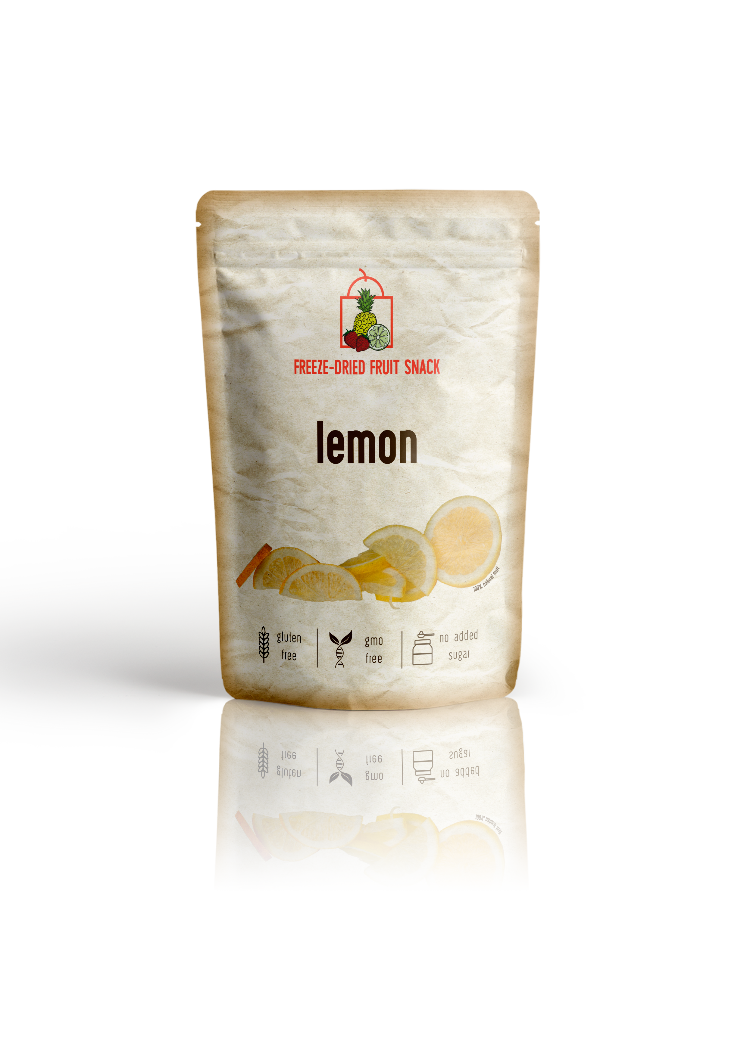 Freeze Dried Lemon Slices with Peel by Diaita Smart Foods (Worldwide Shipping)