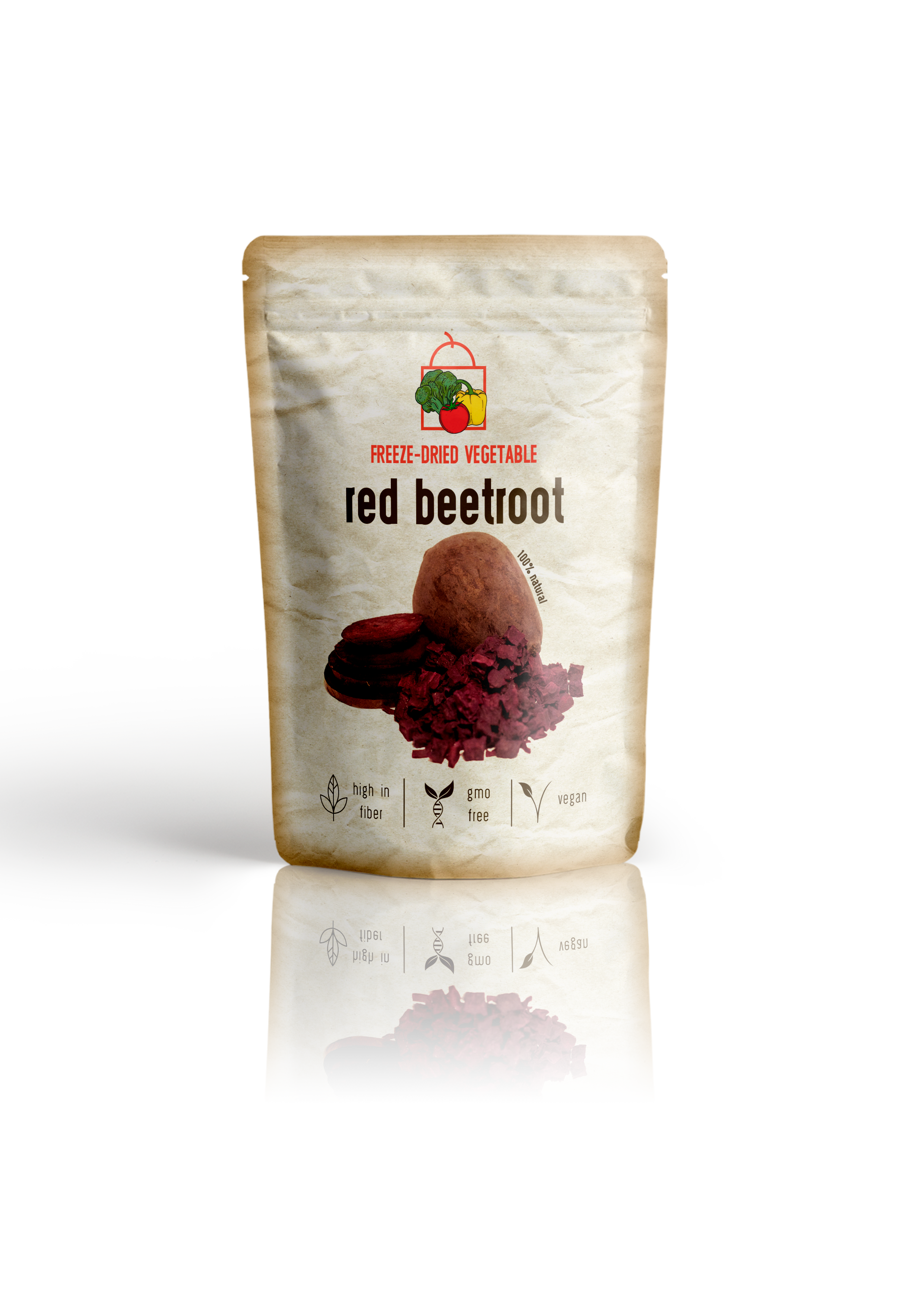 Freeze Dried Beetroot (Cooked) by Diaita Smart Foods (Worldwide Shipping)